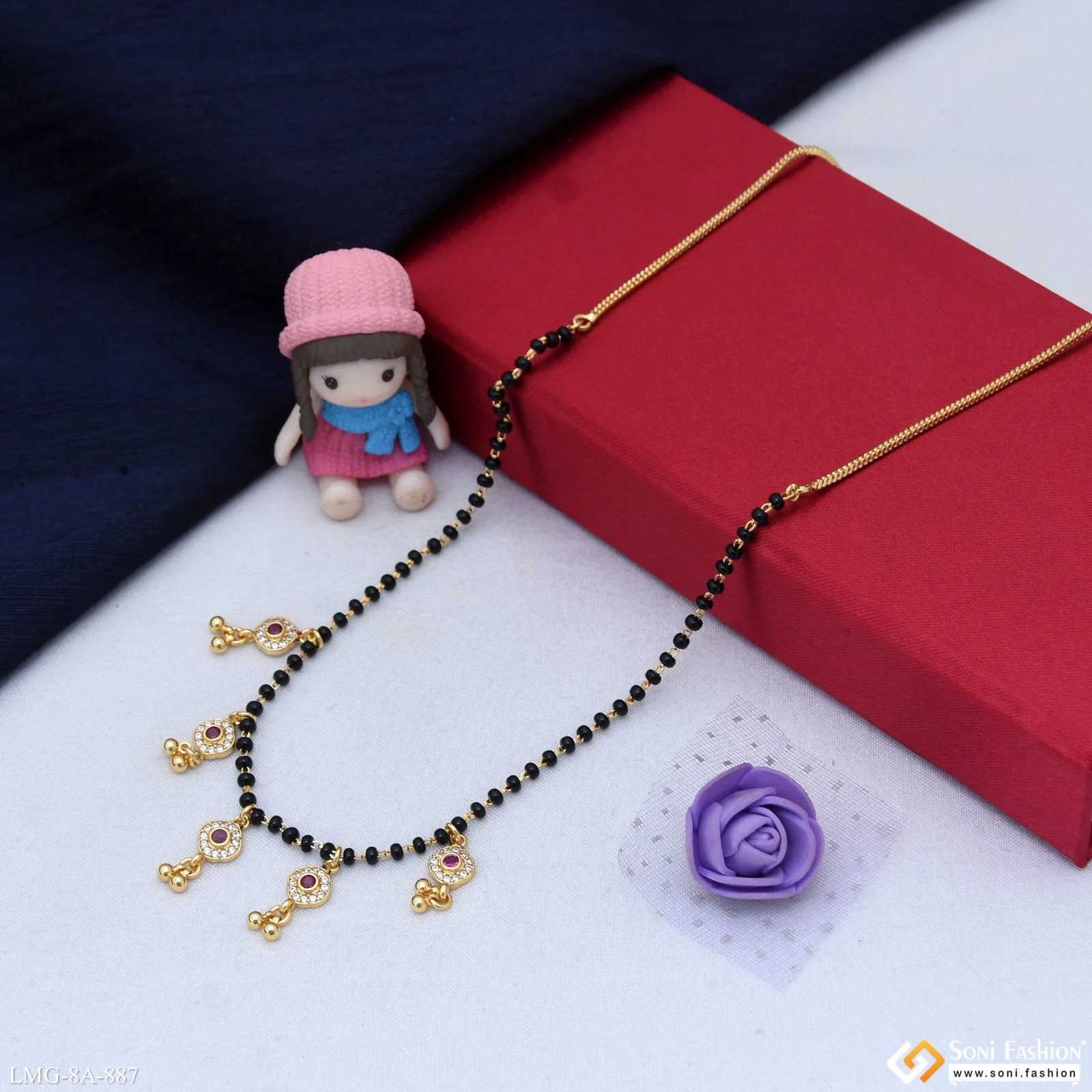 Fashionable Gold Plated Mangalsutra for Women - Style A887 - Image 5