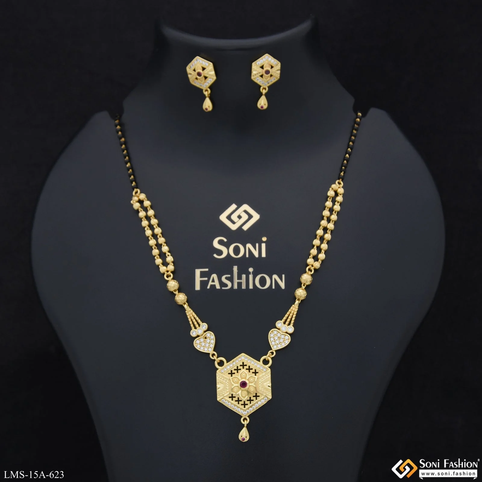 Fashionable Gold Plated Mangalsutra Set for Women - Style A623