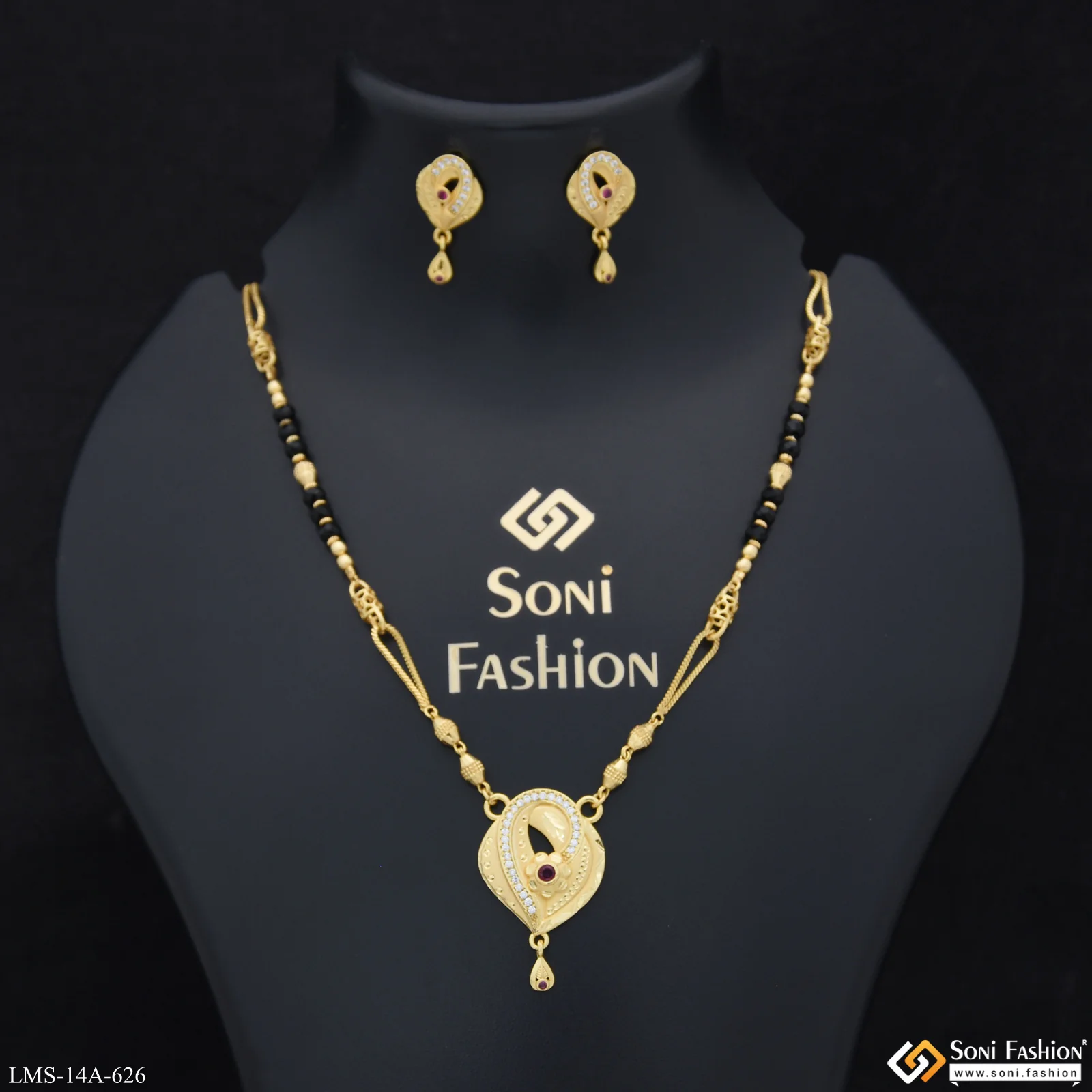 Fashionable Gold Plated Mangalsutra Set for Women - Style A626