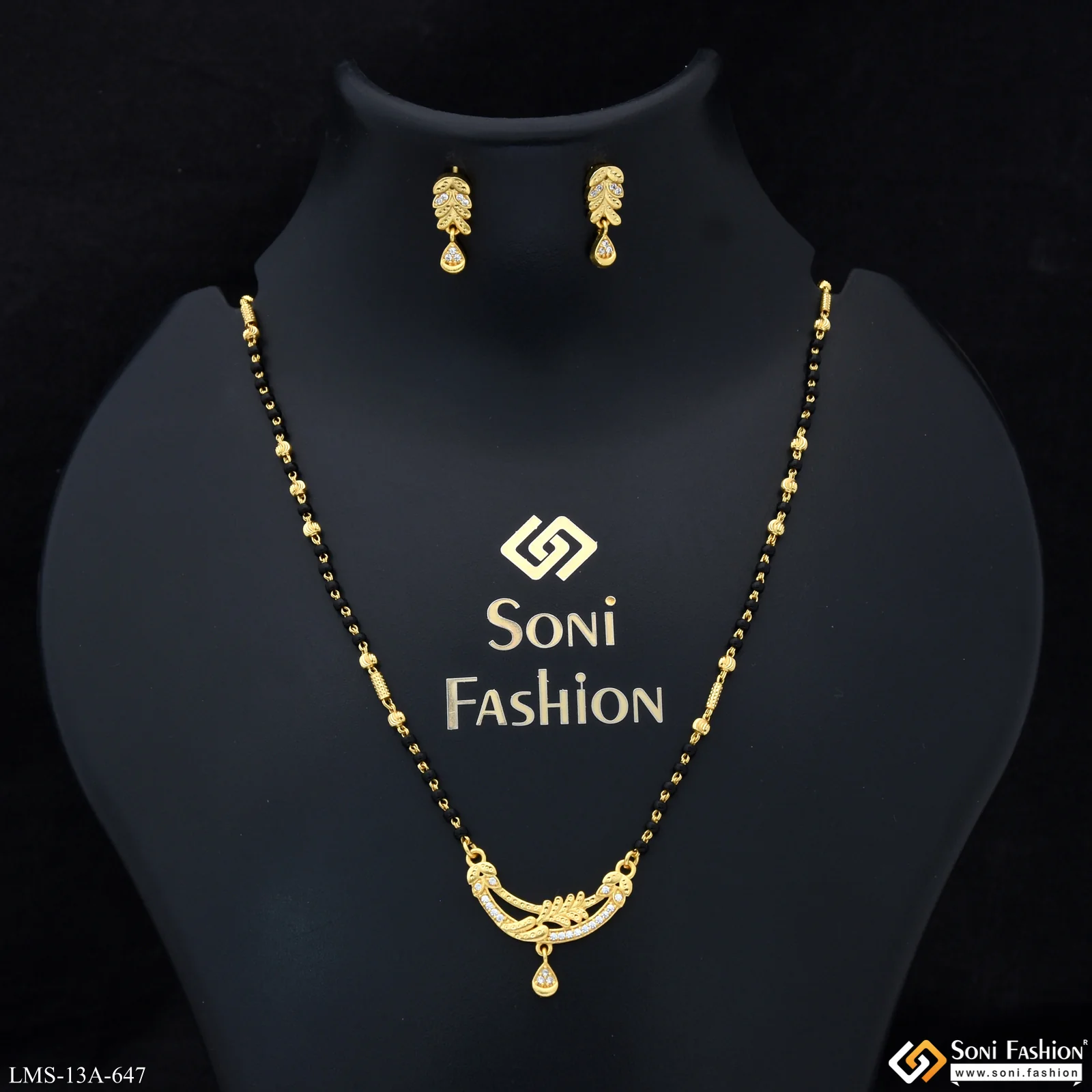 Fashionable Gold Plated Mangalsutra Set for Women - Style A647