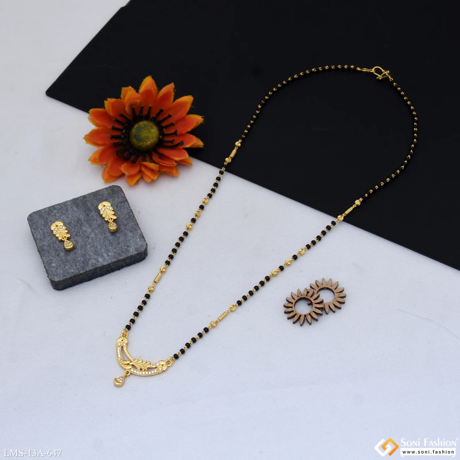 Fashionable Gold Plated Mangalsutra Set for Women - Style A647 - Image 5