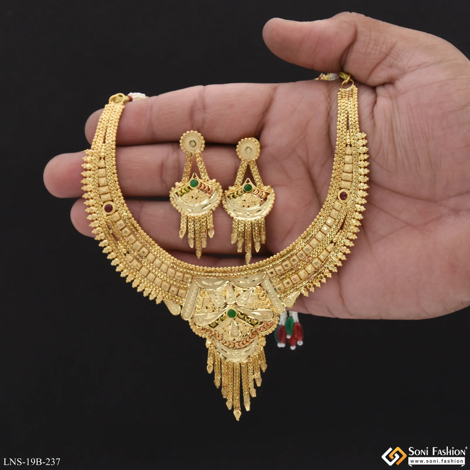 Fashionable Gold Plated Necklace Set for Women - Style B237 - Image 5
