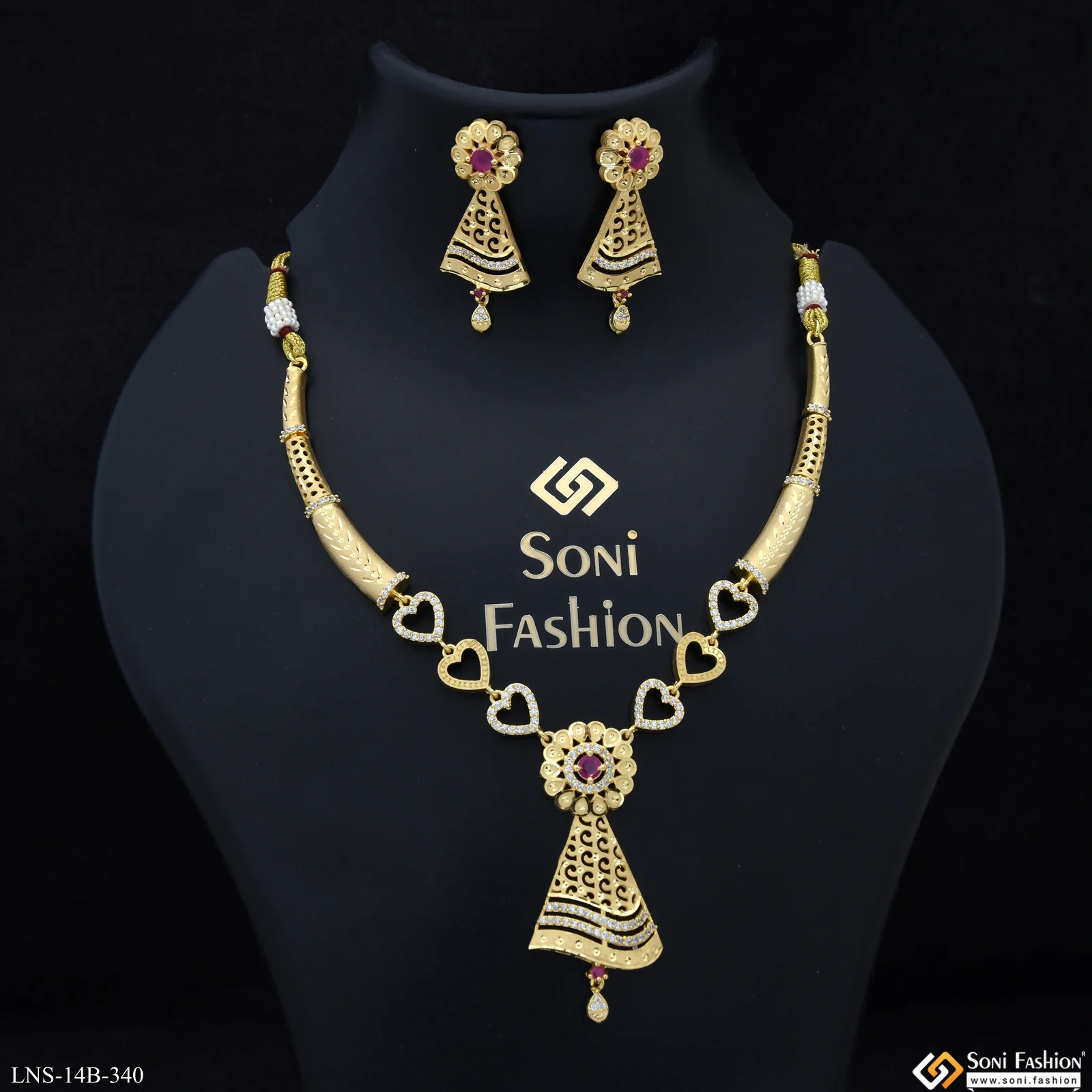 Fashionable Gold Plated Necklace Set for Women - Style B340