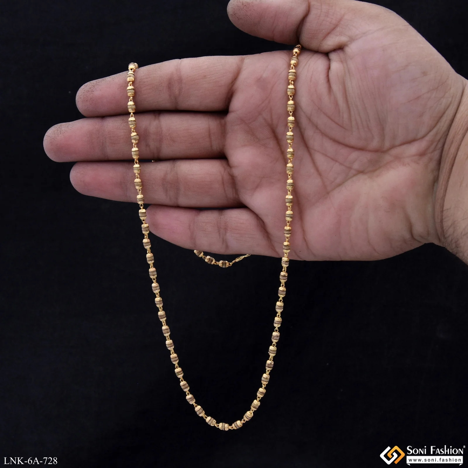 Fashionable Gold Plated Tulsi Mala for Women - Style A728 - Image 6