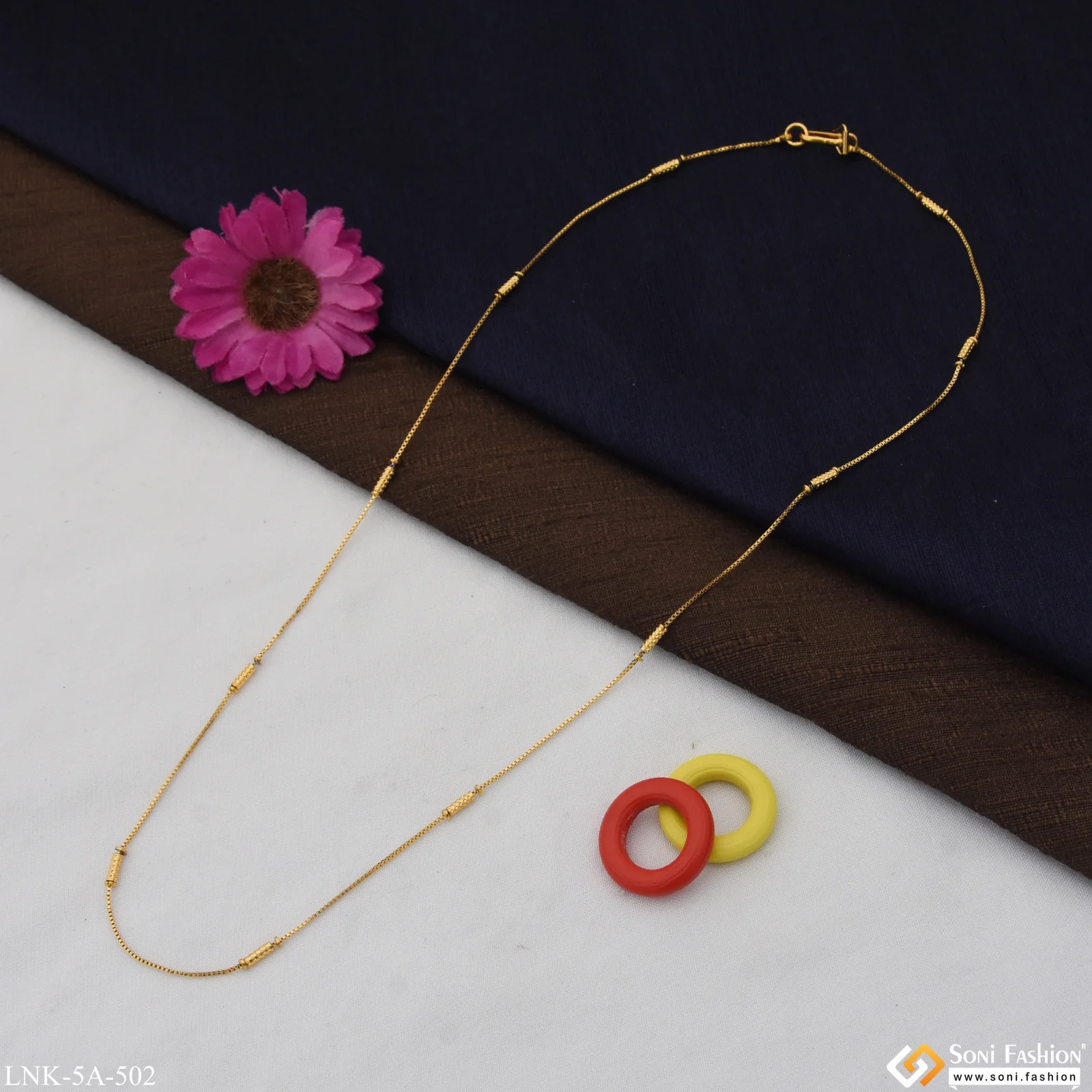Fashionable Slim Design Gold Plated Chain for Ladies - Style A502 - Image 6
