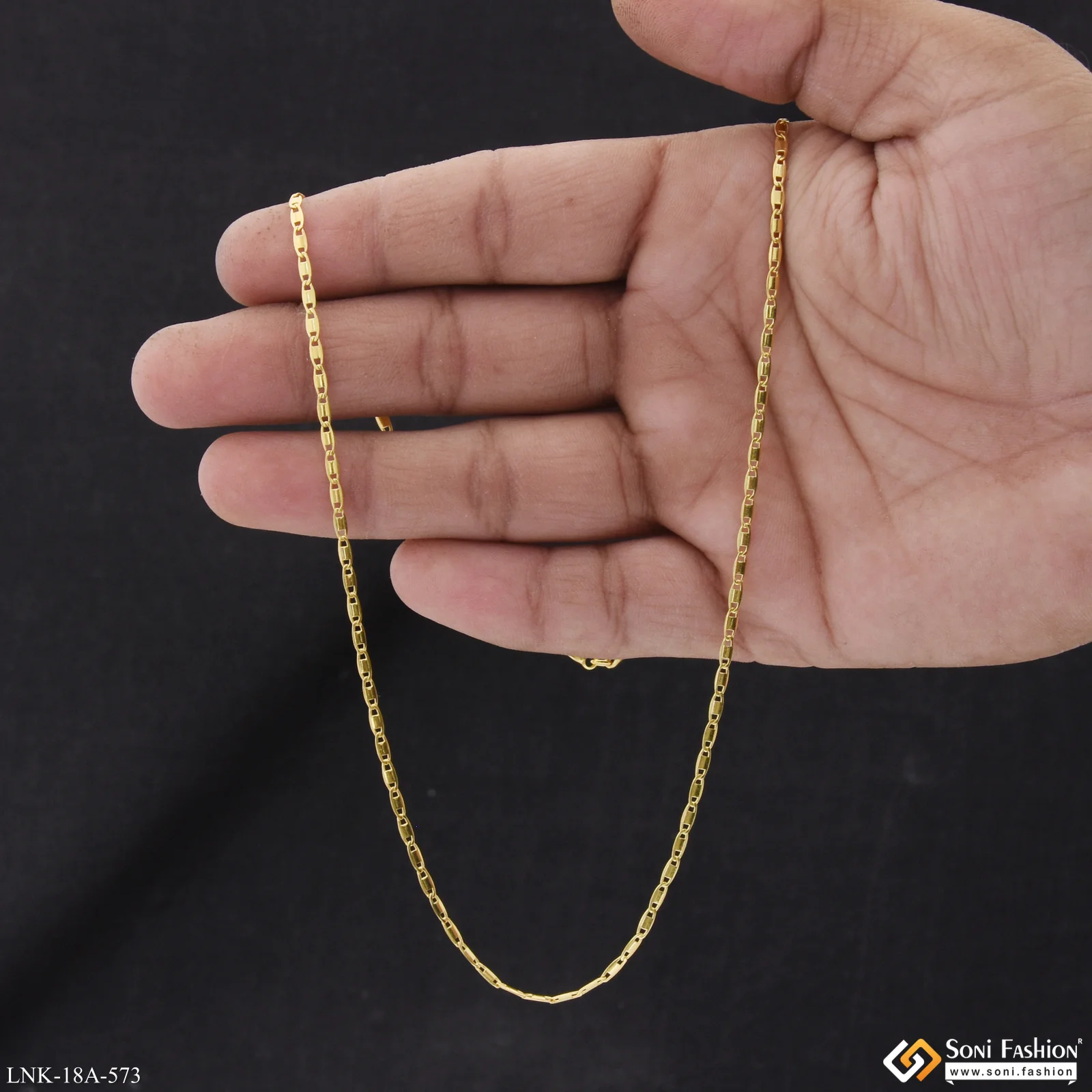 Finely Detailed 18k Gold Plated Chain for Ladies - Style A573 - Image 5
