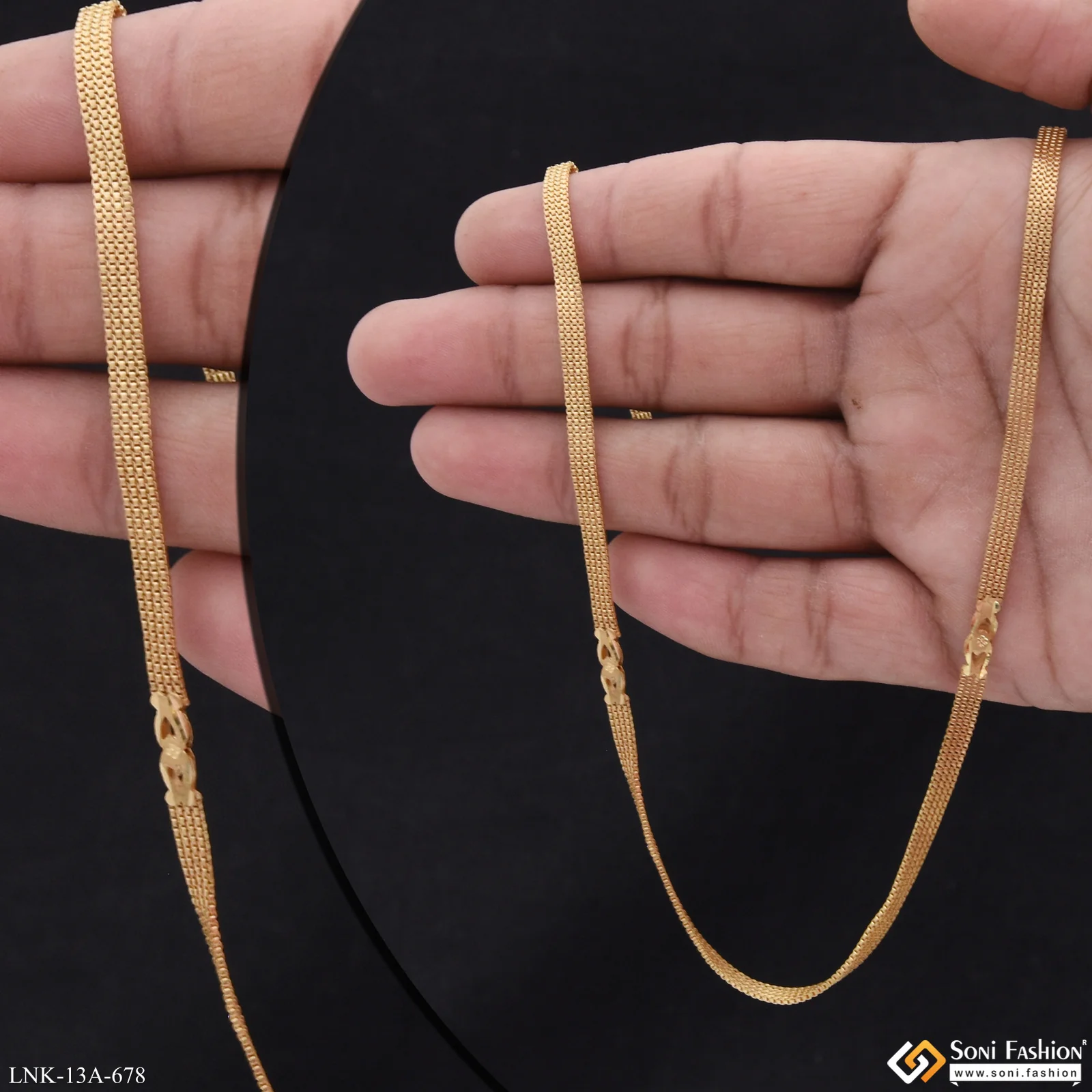 Finely Detailed Gold Plated Chain for Ladies - Style A678 - Image 2