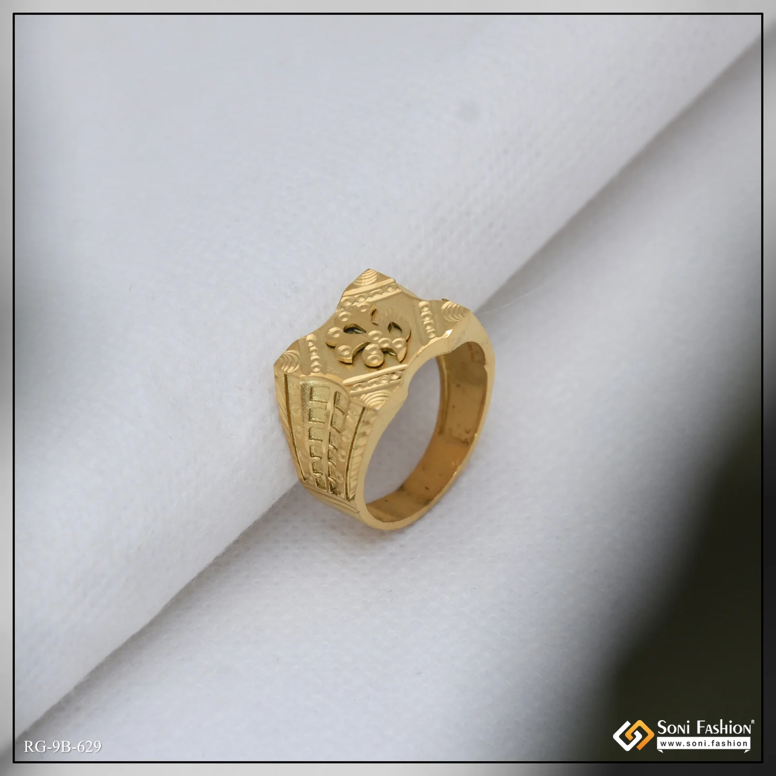 Flower Best Quality Gold Plated Ring for Men - Style B629 - Image 5