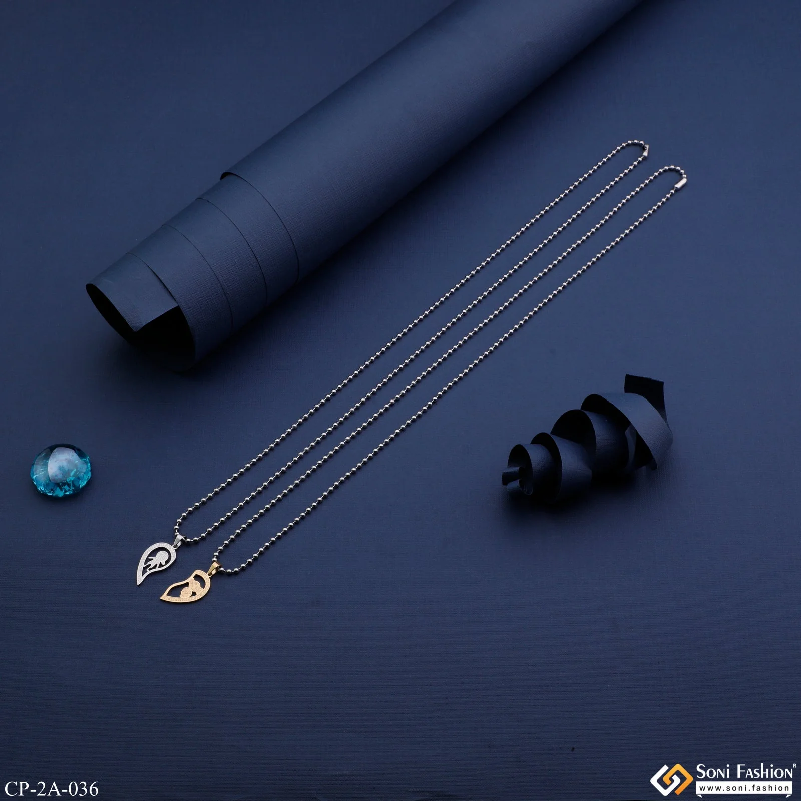Friendship Day Gift for Your Love - 2 Locket With 2 Chain - Stainless Steel Made - Style A036 - Image 4