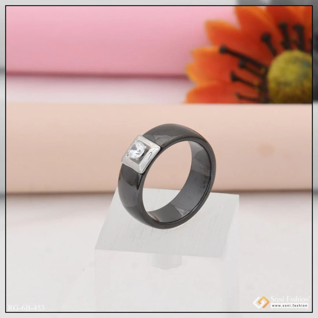Funky Design With Diamond Excellent Design Black Color Ring For Men - Style B453 - Image 4