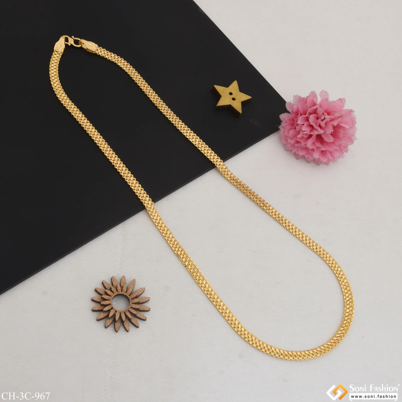 Funky Design Distinctive Design Best Quality Gold Plated Chain For Men - Style C967 - Image 5