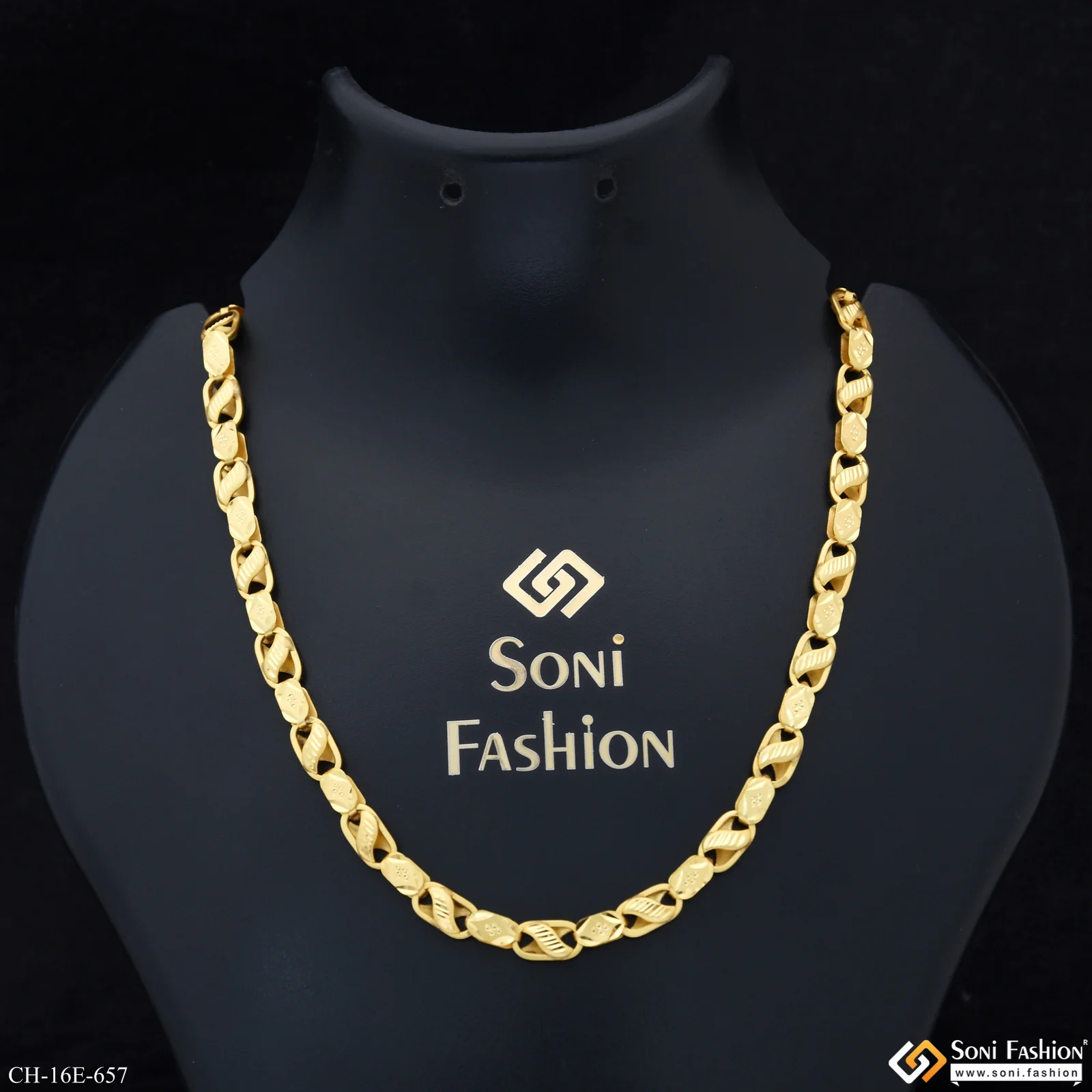 Funky Design Gold Plated Kohli Chain for Men - Style E657 - Image 2