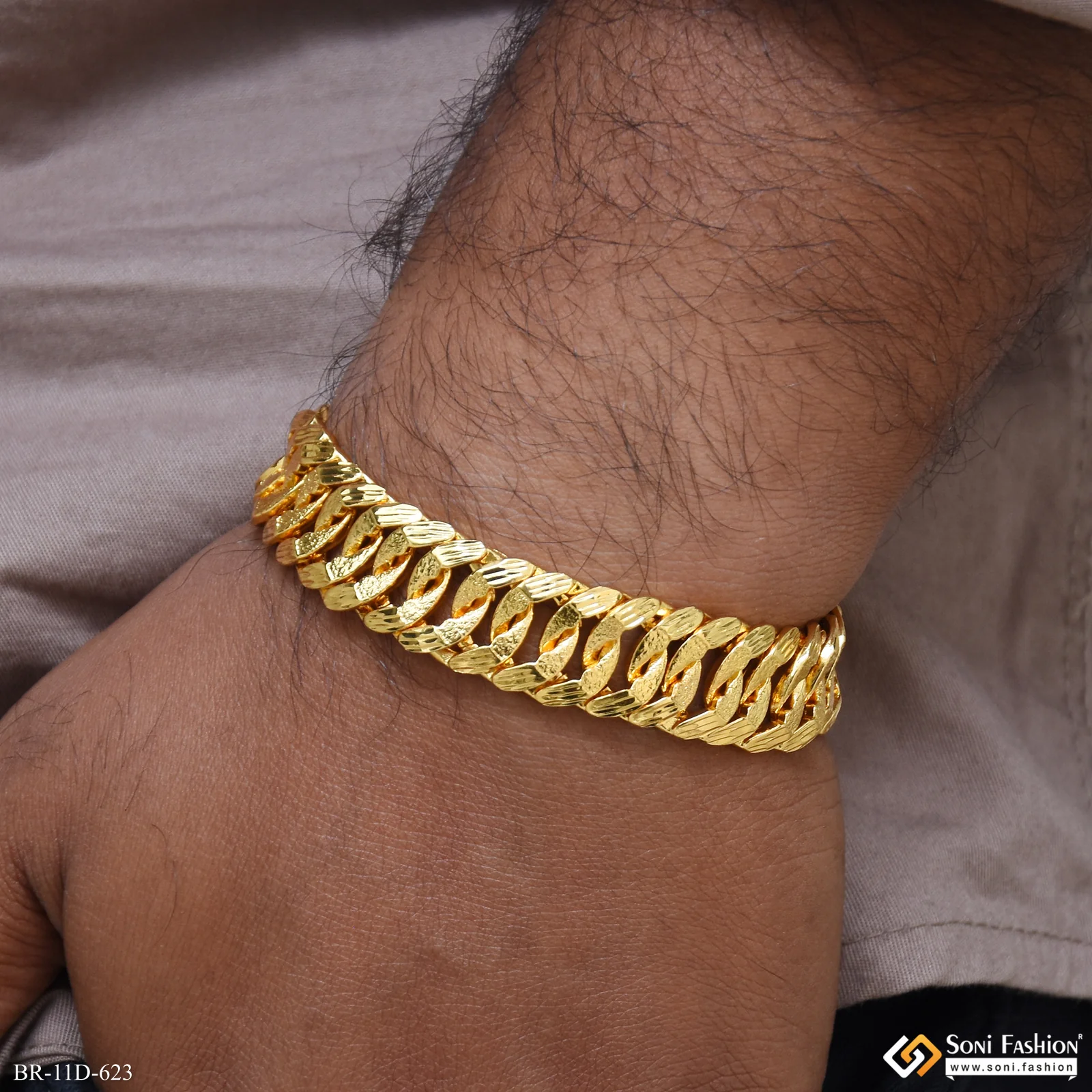 Funky Design Stainless Steel Bracelet for Men - Style D623 - Image 2