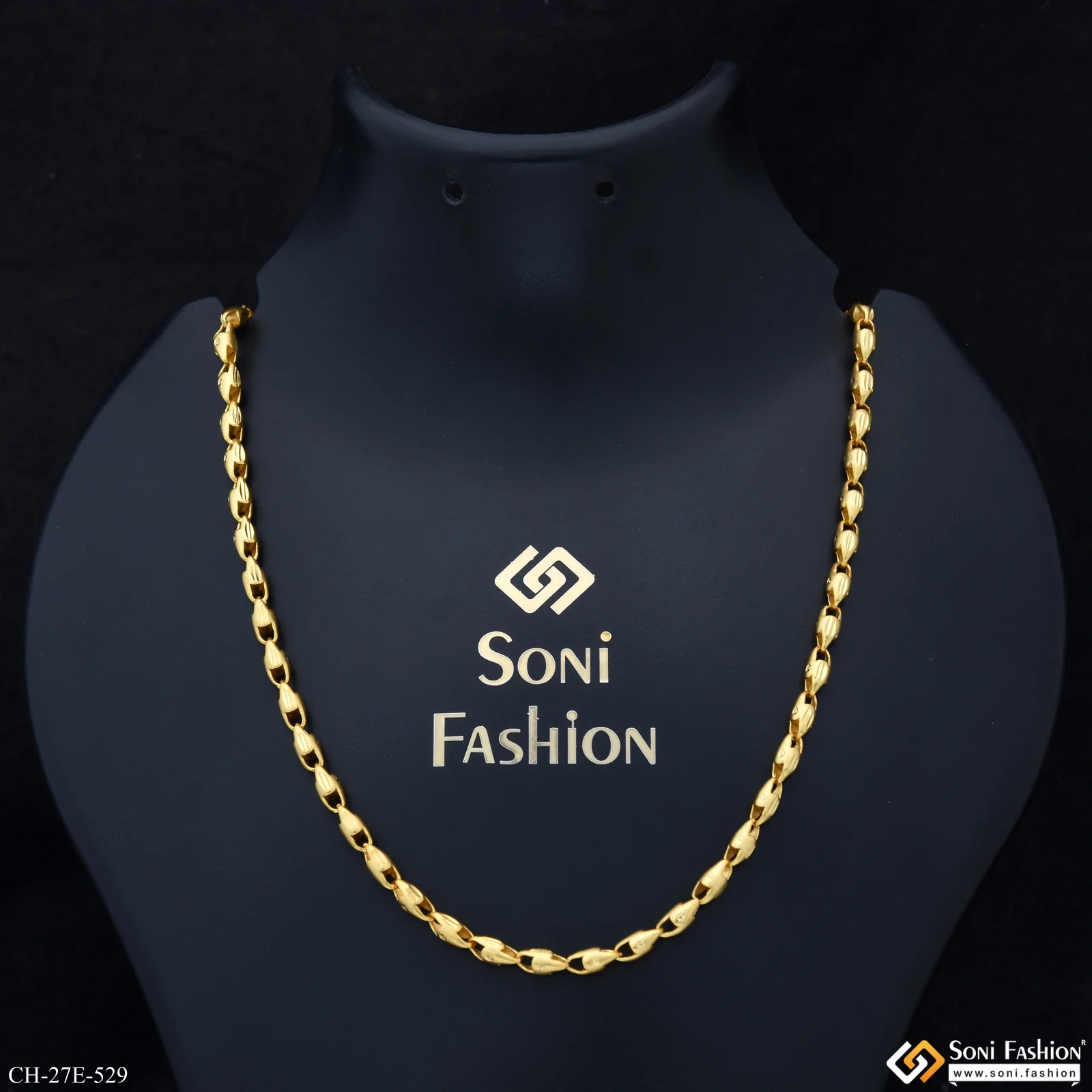 Glamorous Design Gold Plated Chain for Men - Style E529