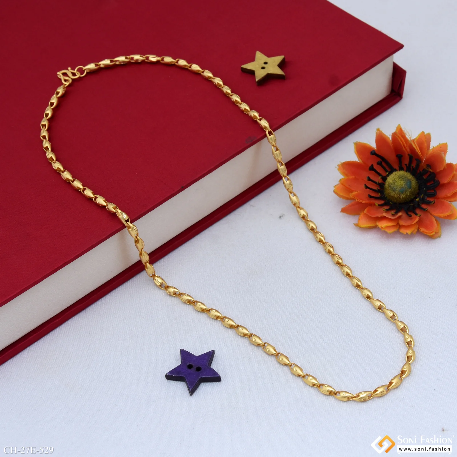 Glamorous Design Gold Plated Chain for Men - Style E529 - Image 4