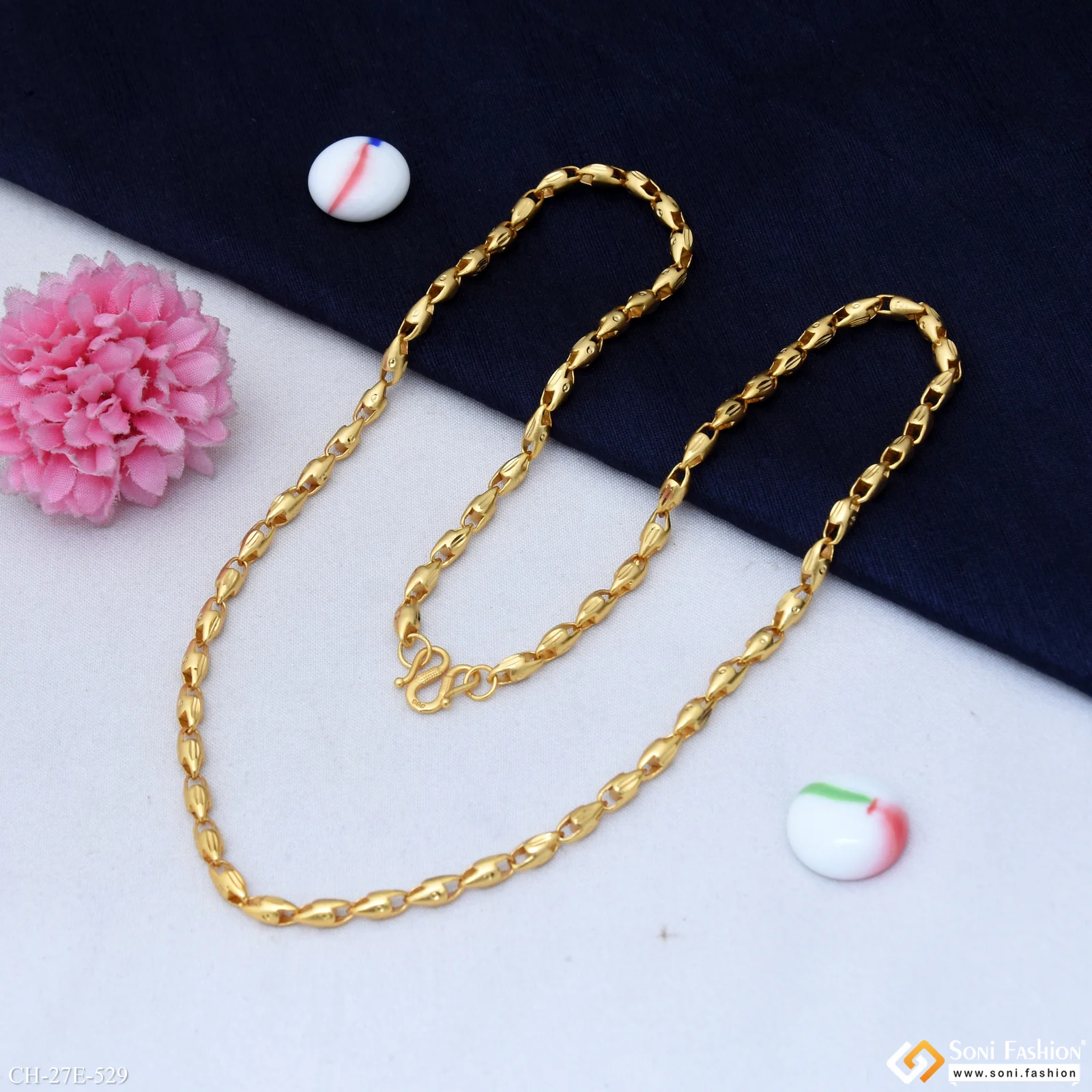Glamorous Design Gold Plated Chain for Men - Style E529 - Image 5