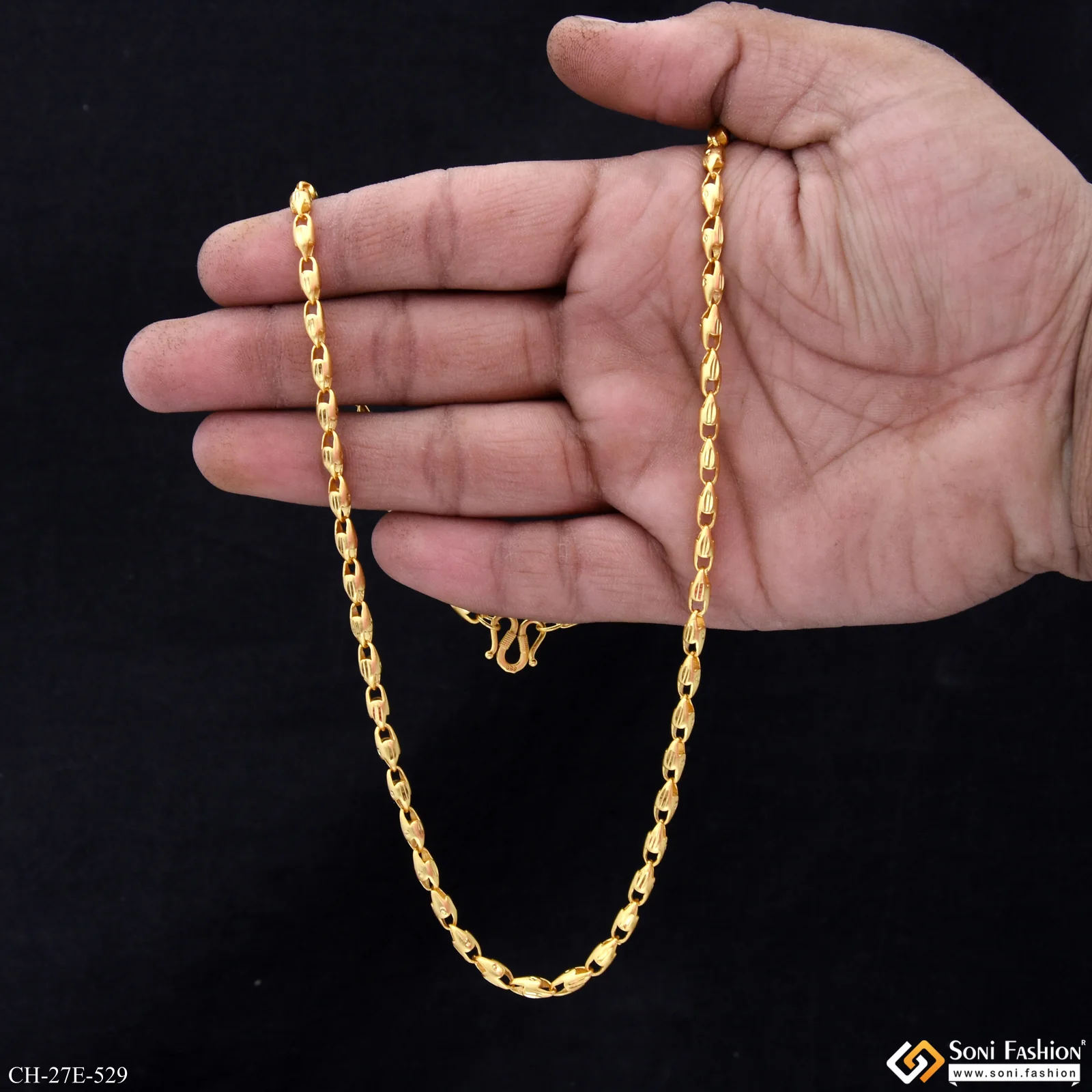 Glamorous Design Gold Plated Chain for Men - Style E529 - Image 6