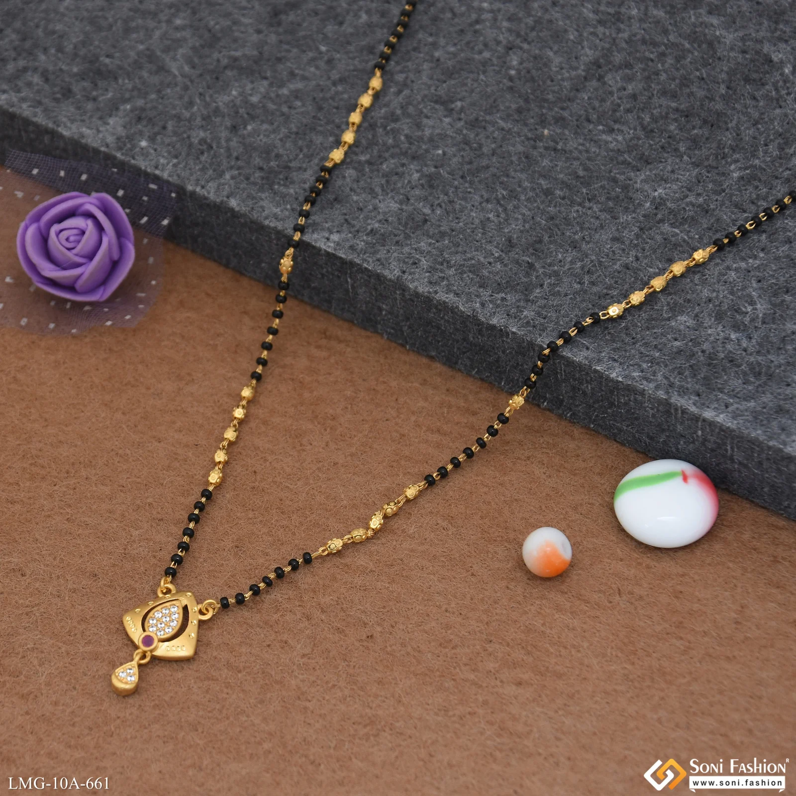 Glamorous Design Gold Plated Mangalsutra for Women - Style A661 - Image 3
