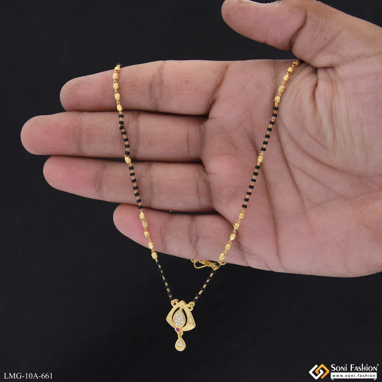 Glamorous Design Gold Plated Mangalsutra for Women - Style A661 - Image 4