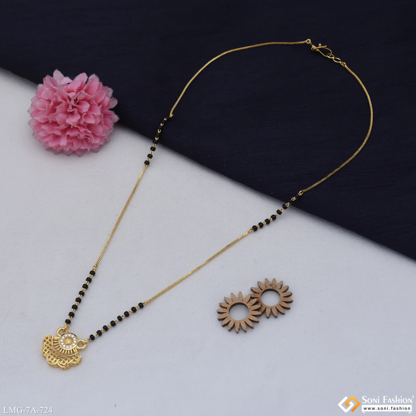 Glamorous Design Gold Plated Mangalsutra for Women - Style A724 - Image 3