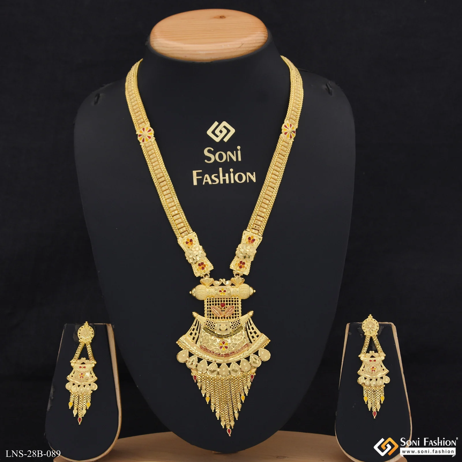 Glamorous Design Gold Plated Necklace Set for Women - Style B089
