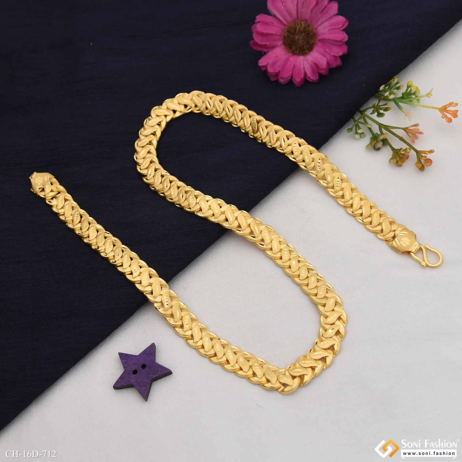 Glamorous Design Gold Plated Pokal Chain for Men - Style D712 - Image 5