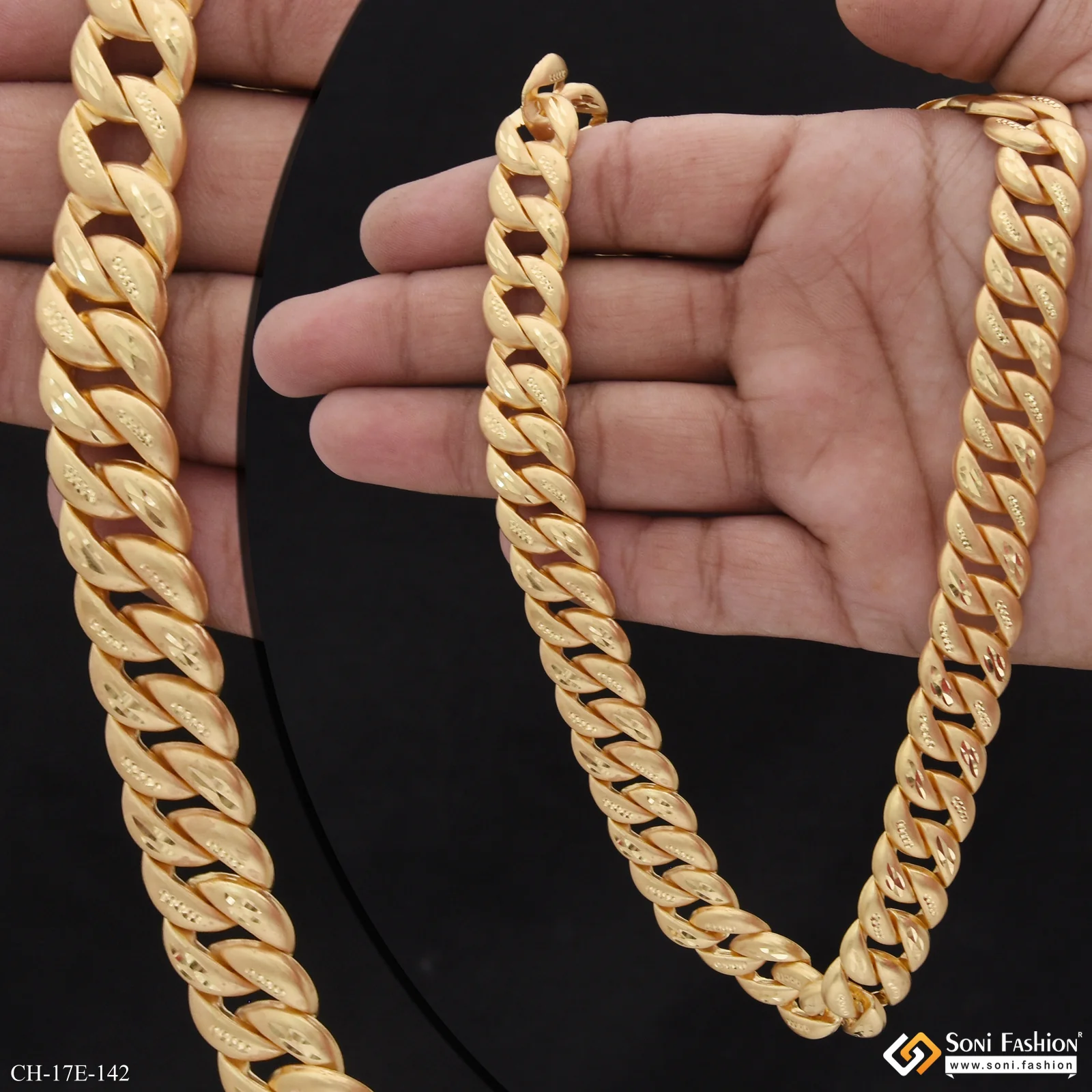 Glamorous Design Gold Plated Pokal Chain for Men - Style E142 - Image 2