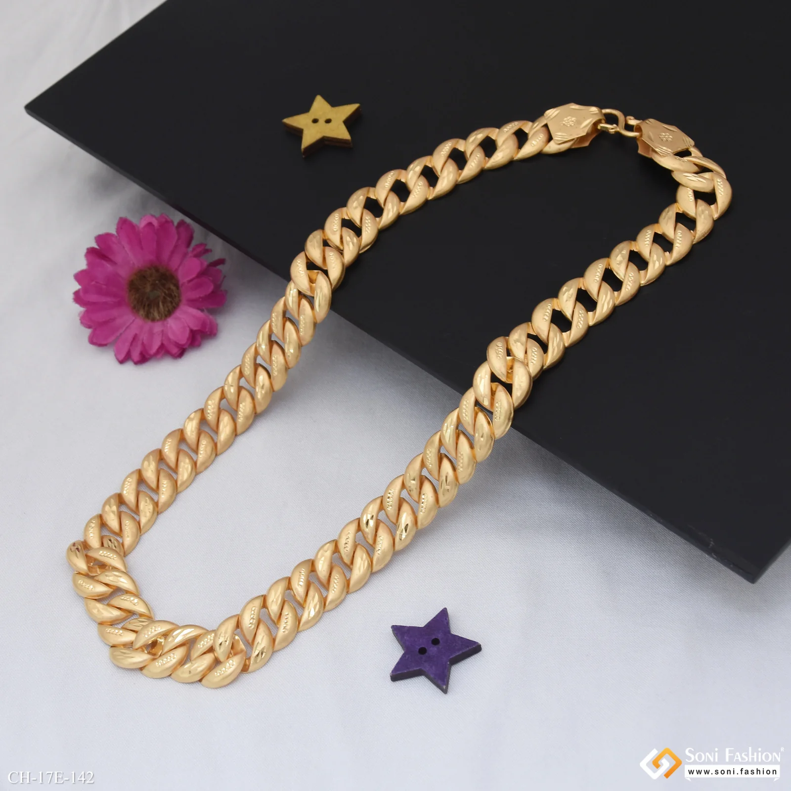 Glamorous Design Gold Plated Pokal Chain for Men - Style E142 - Image 3