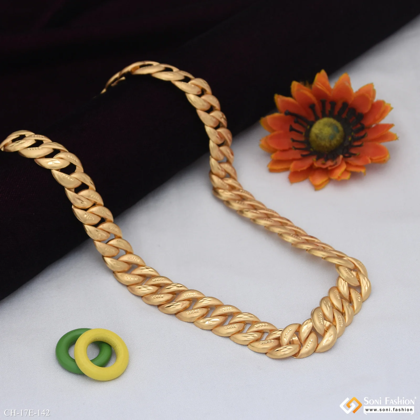 Glamorous Design Gold Plated Pokal Chain for Men - Style E142 - Image 4