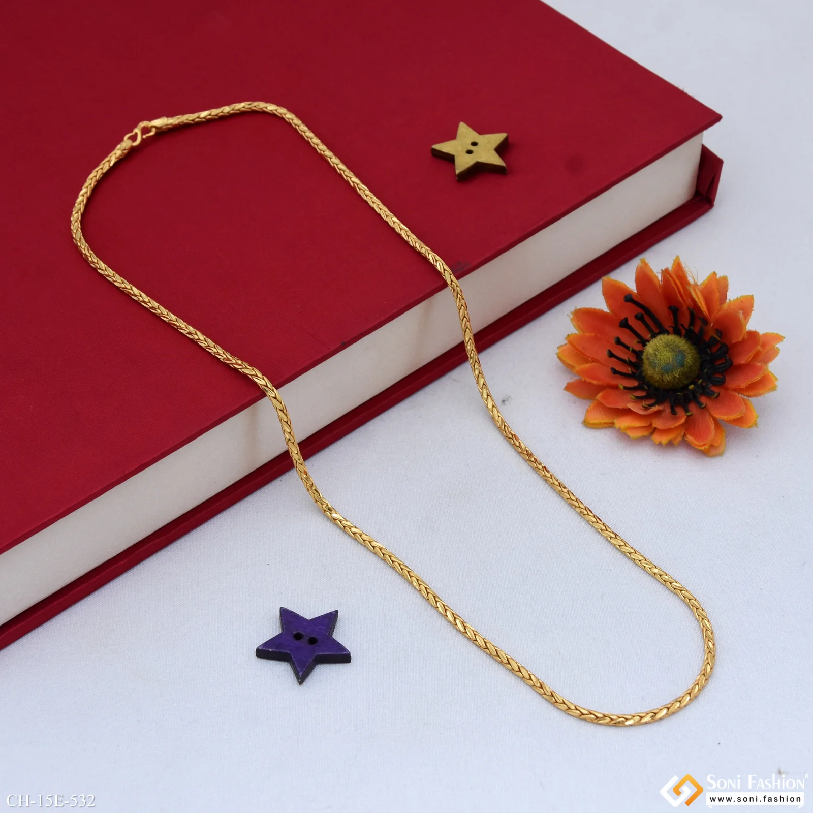 Glittering Design Gold Plated Rope Chain for Men - Style E532 - Image 4