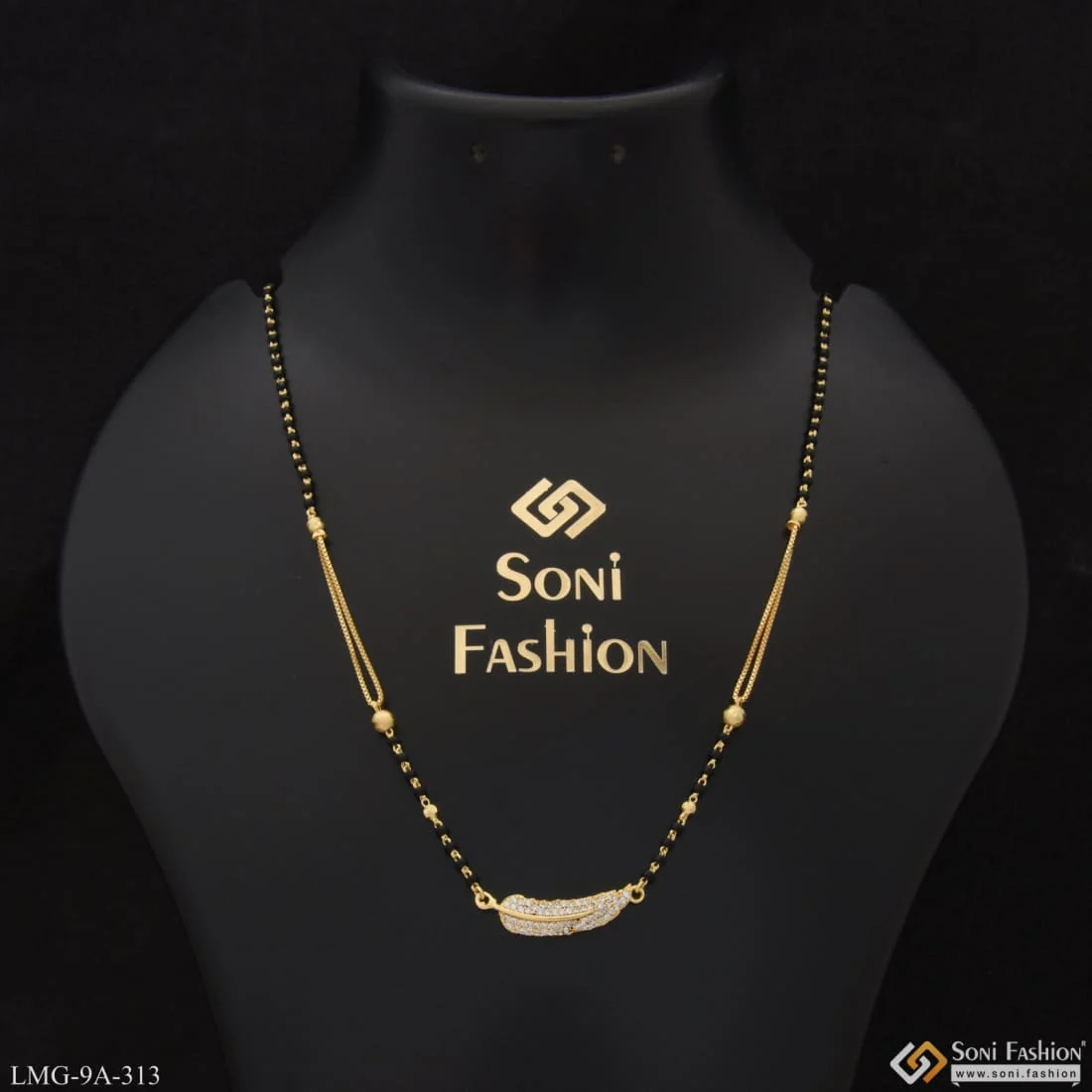Glittering Design Latest Design Gold Plated Mangalsutra for Women - Style A313