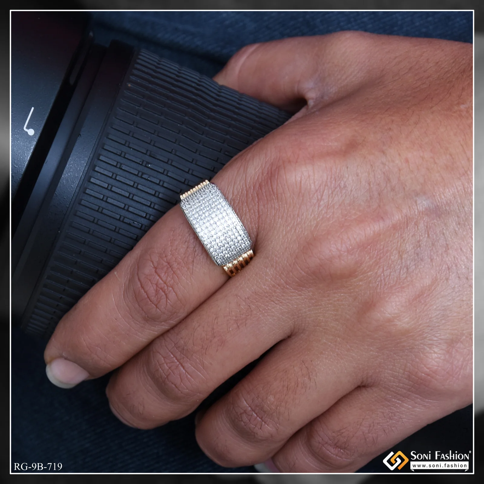 Glittering Design Rose Gold Color Ring - Style B719 - Image 2