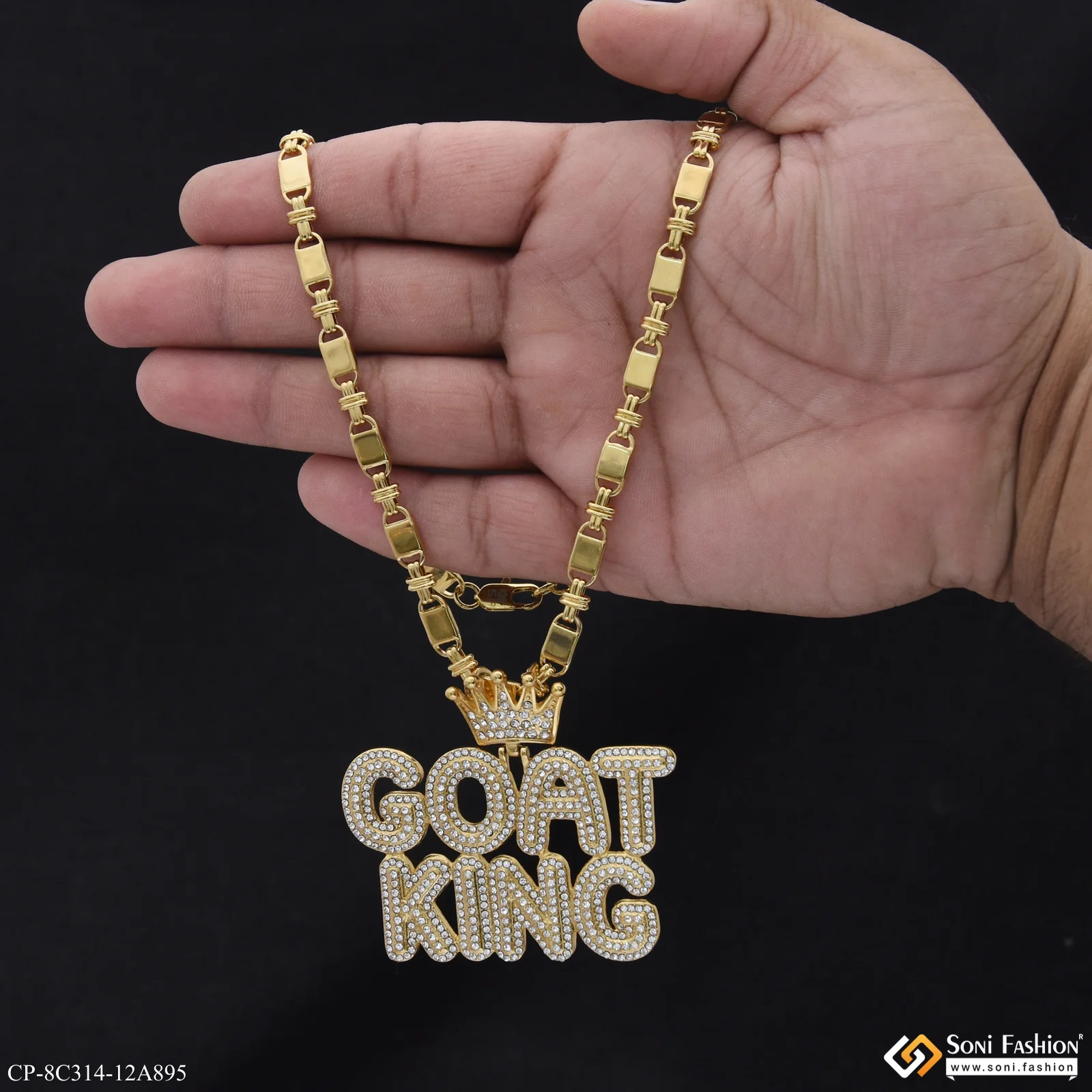 Goat King Popular Design Golden Color Pendant With Chain for Men (CP-C314-A895) - Image 5