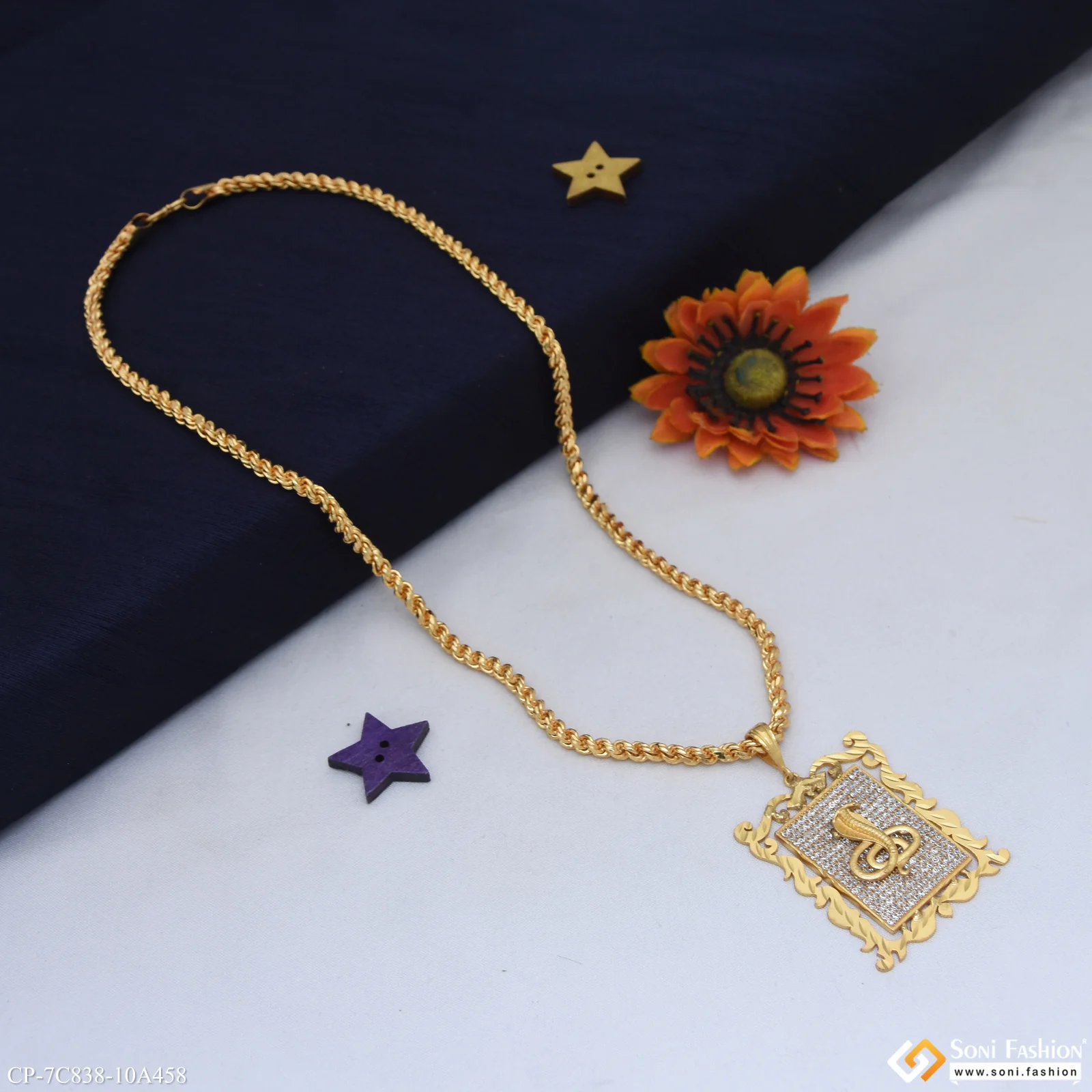 Goga Maharaj Popular Design Pendant With Chain for Men (CP-C838-A458) - Image 4