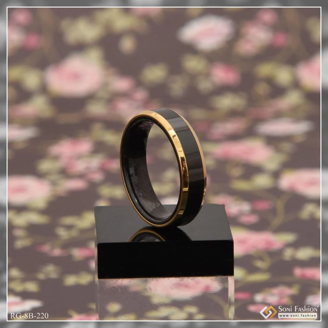 Gold & Black Gorgeous High-quality Eye-catching Design Ring For Men - Style B220 - Image 6