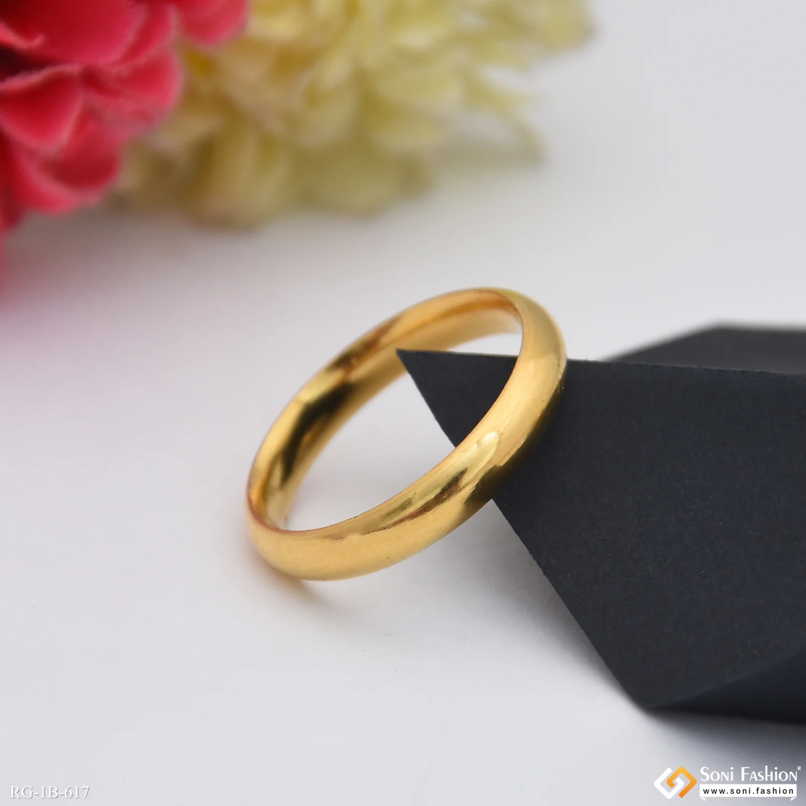 Golden Color Stainless Steel Ring For Men - Style B617 - Image 3