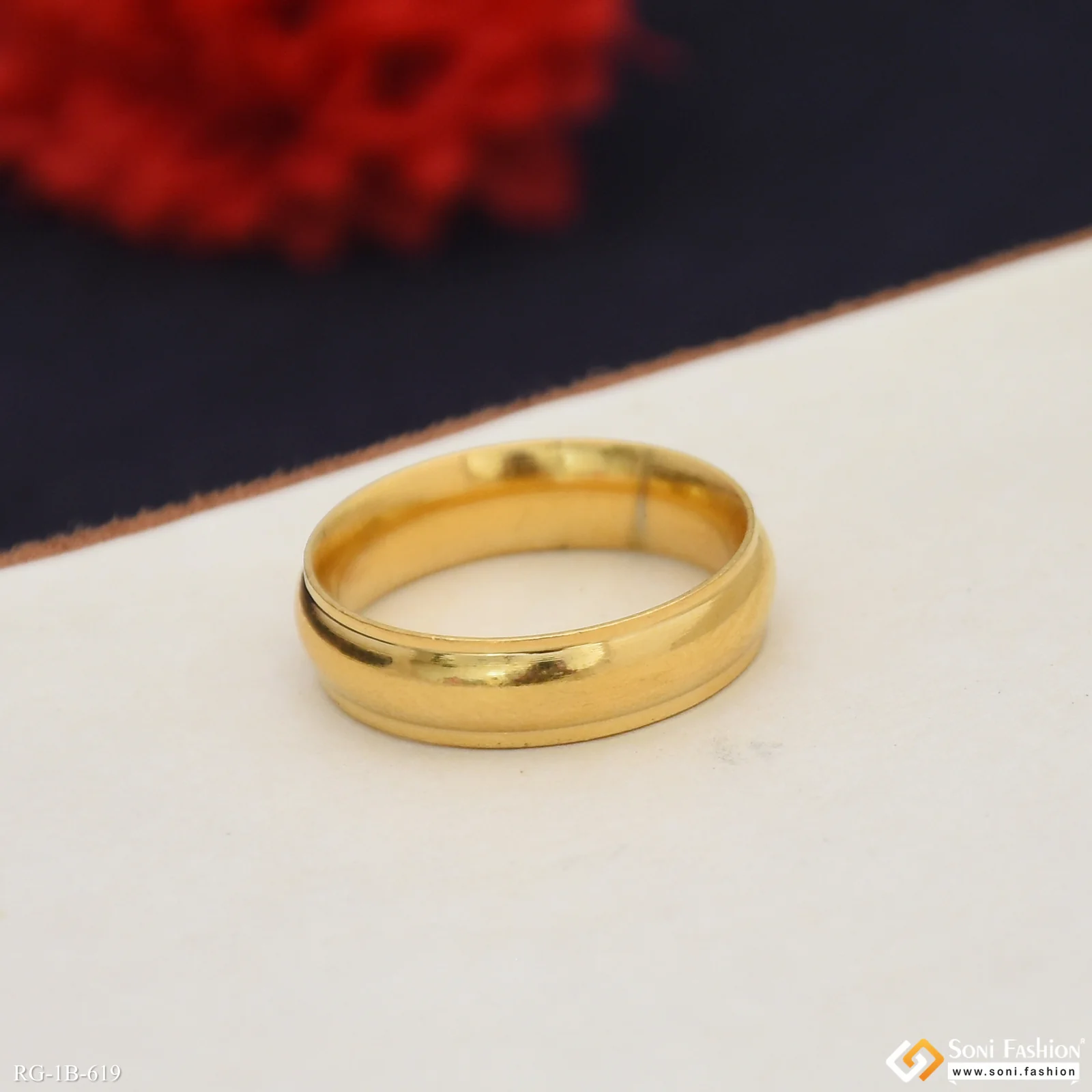 Golden Color Stainless Steel Ring For Men - Style B619 - Image 4