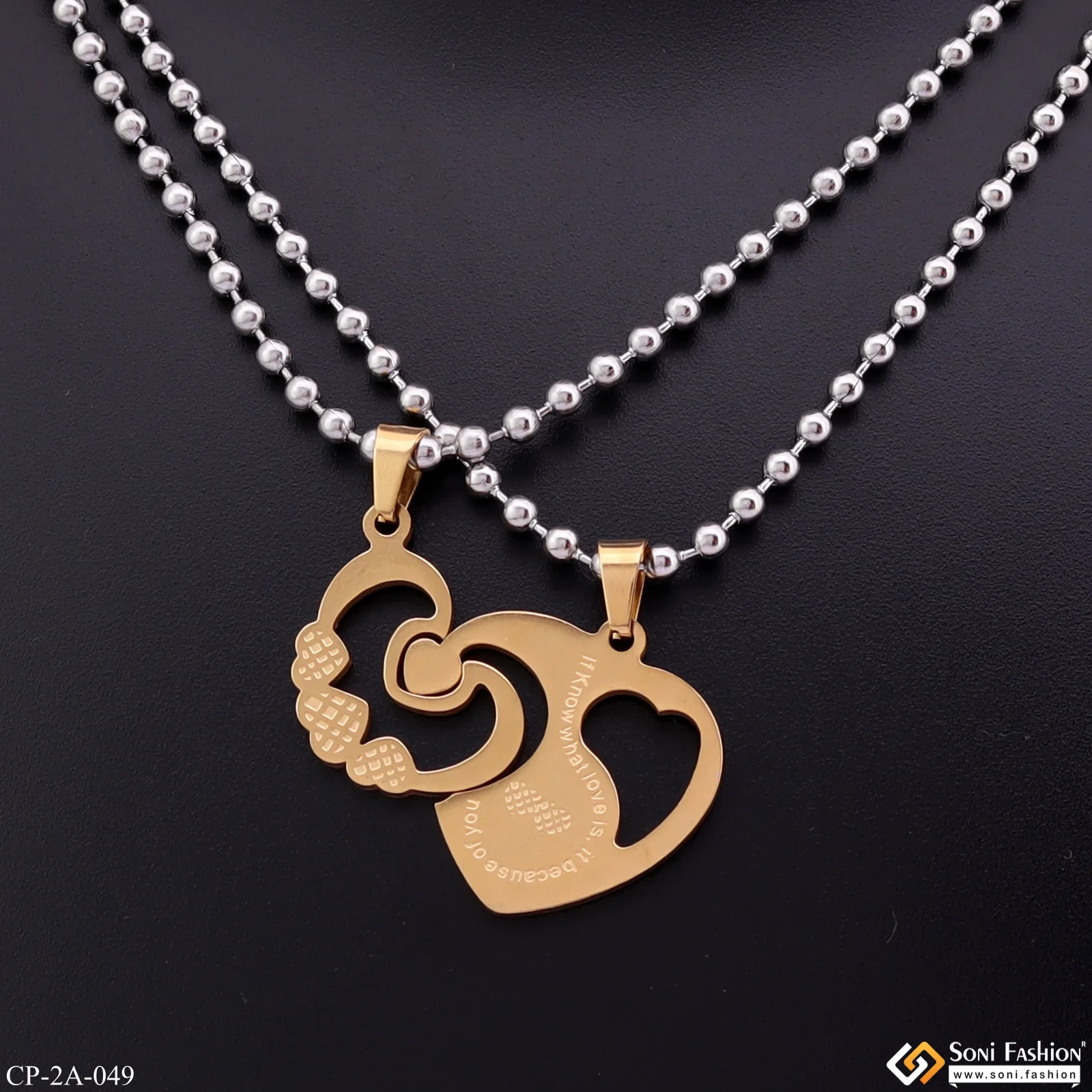 Golden Hearts - Best Love Couple Friendship/Valentine's Day Gift - Style A049 - Image 6