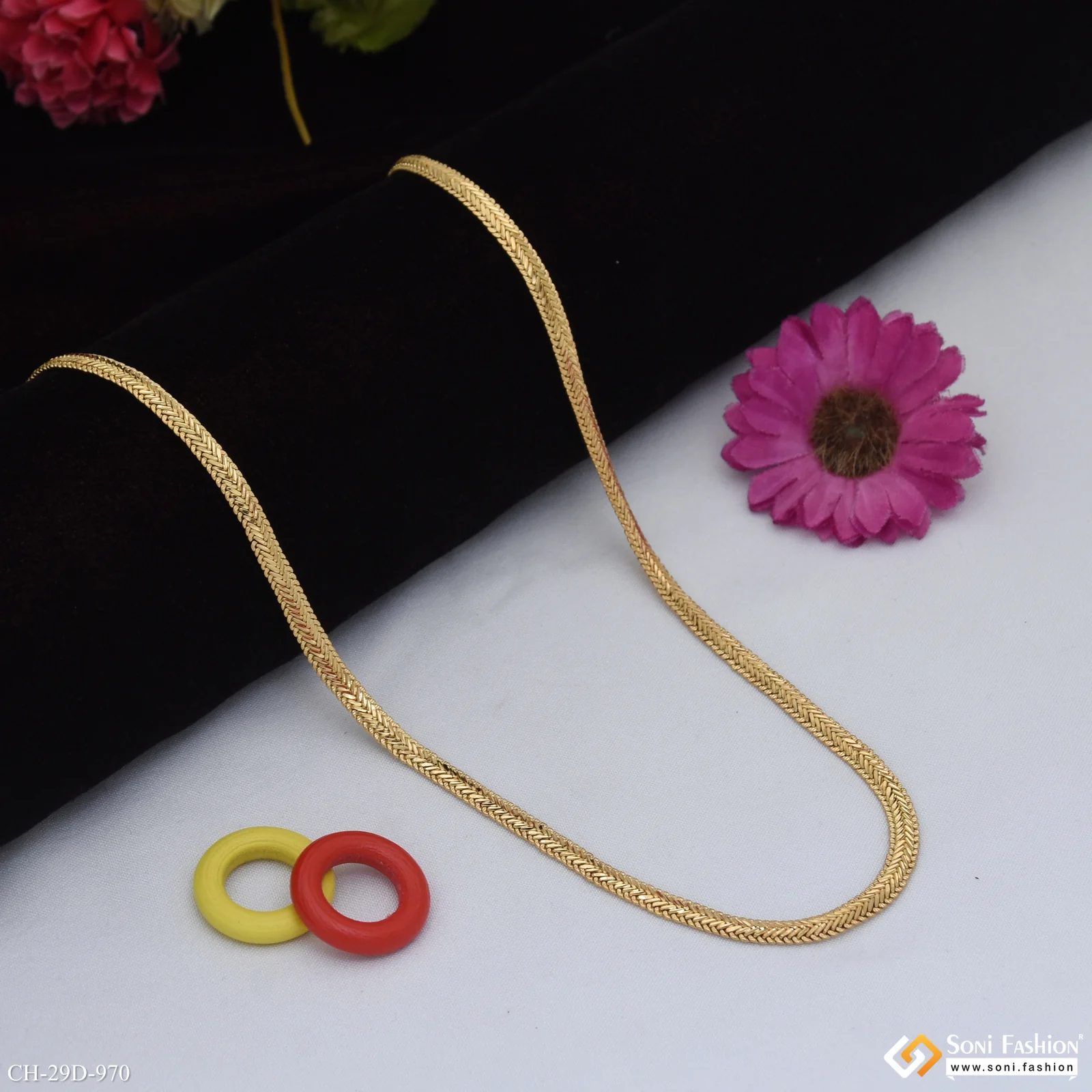 Gorgeous Design 18k Gold Plated Chain for Men - Style D970 - Image 5