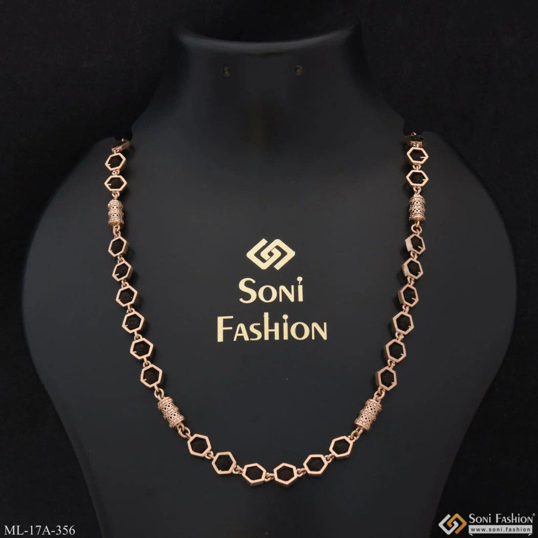 Gorgeous Design Antique Design Rose Gold Color Rudraksha Mala For Men - Style A356 - Image 2