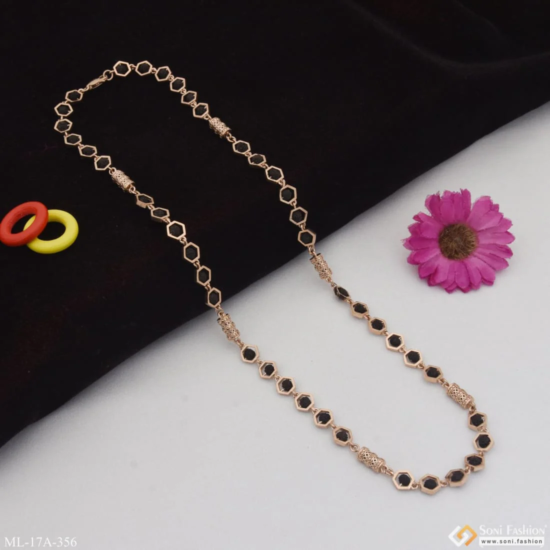 Gorgeous Design Antique Design Rose Gold Color Rudraksha Mala For Men - Style A356 - Image 4