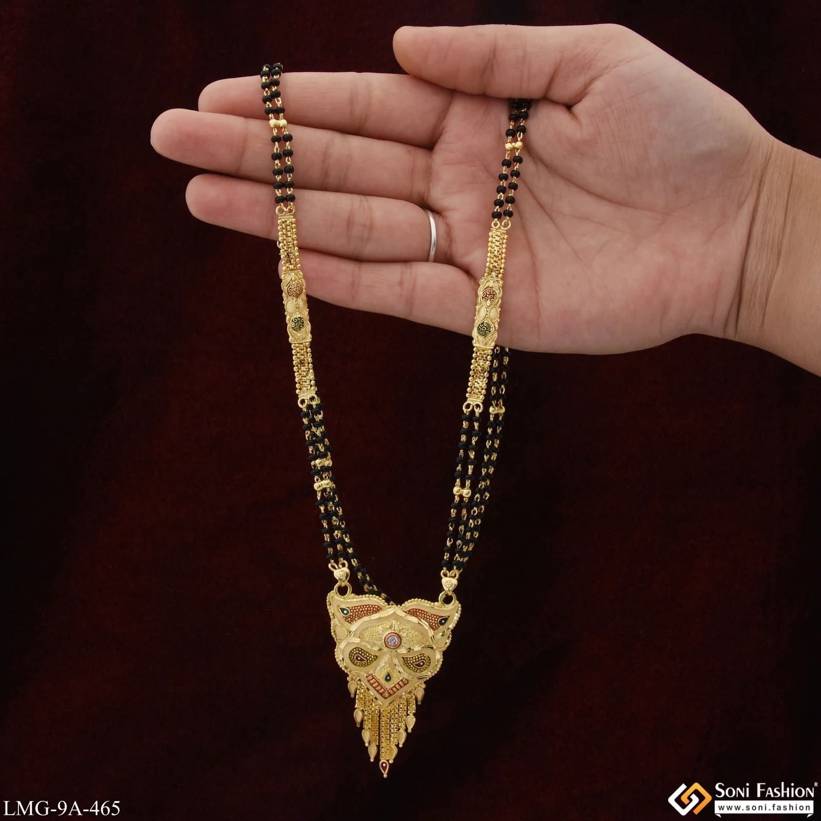 Gorgeous Design Charming Design Gold Plated Mangalsutra for Women - Style A465 - Image 3