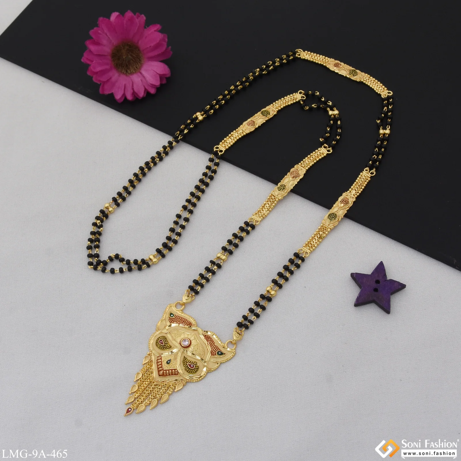 Gorgeous Design Charming Design Gold Plated Mangalsutra for Women - Style A465 - Image 6