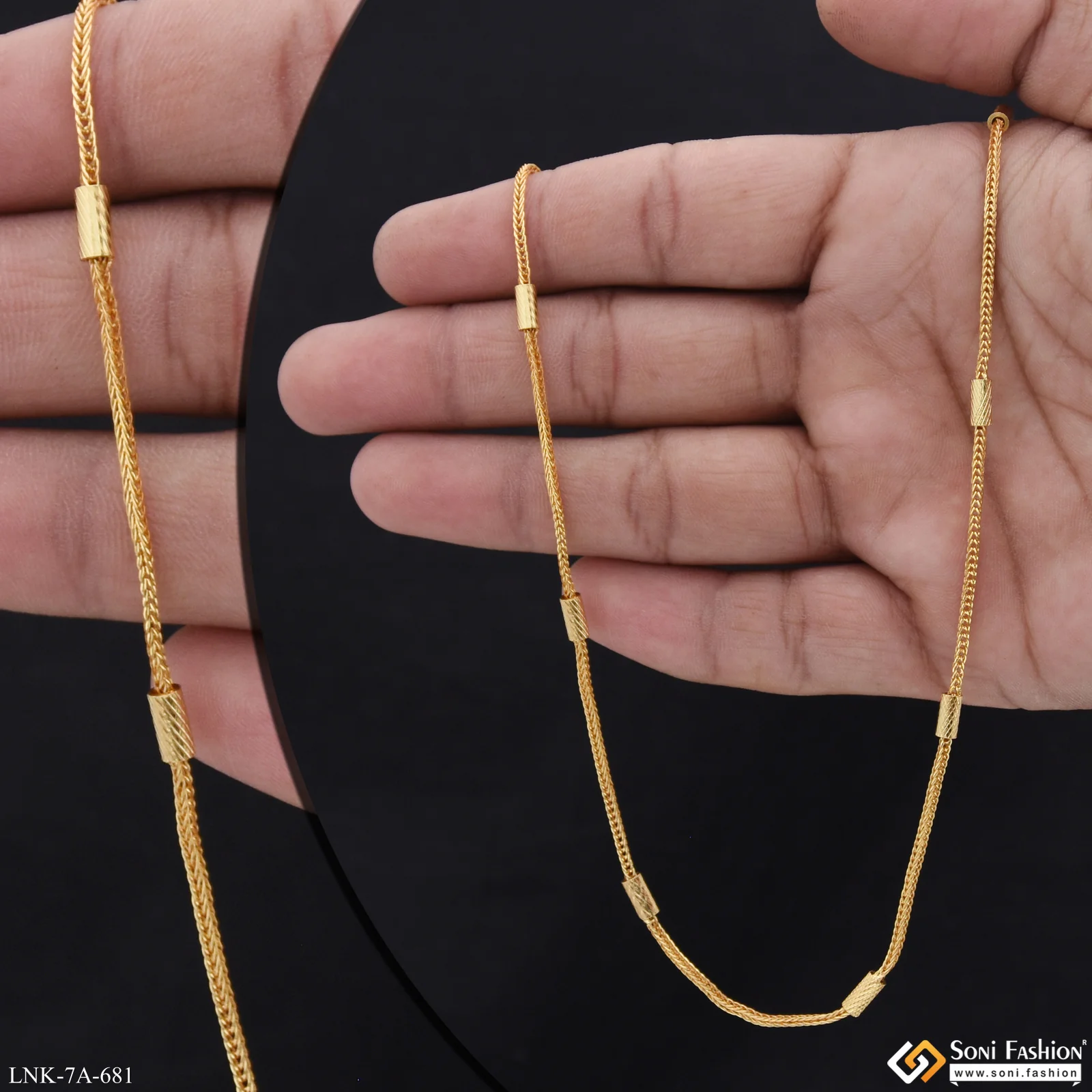Gorgeous Design Gold Plated Chain for Ladies - Style A681 - Image 2