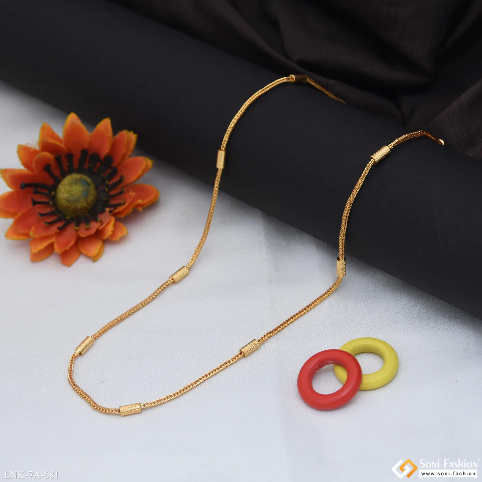Gorgeous Design Gold Plated Chain for Ladies - Style A681 - Image 3