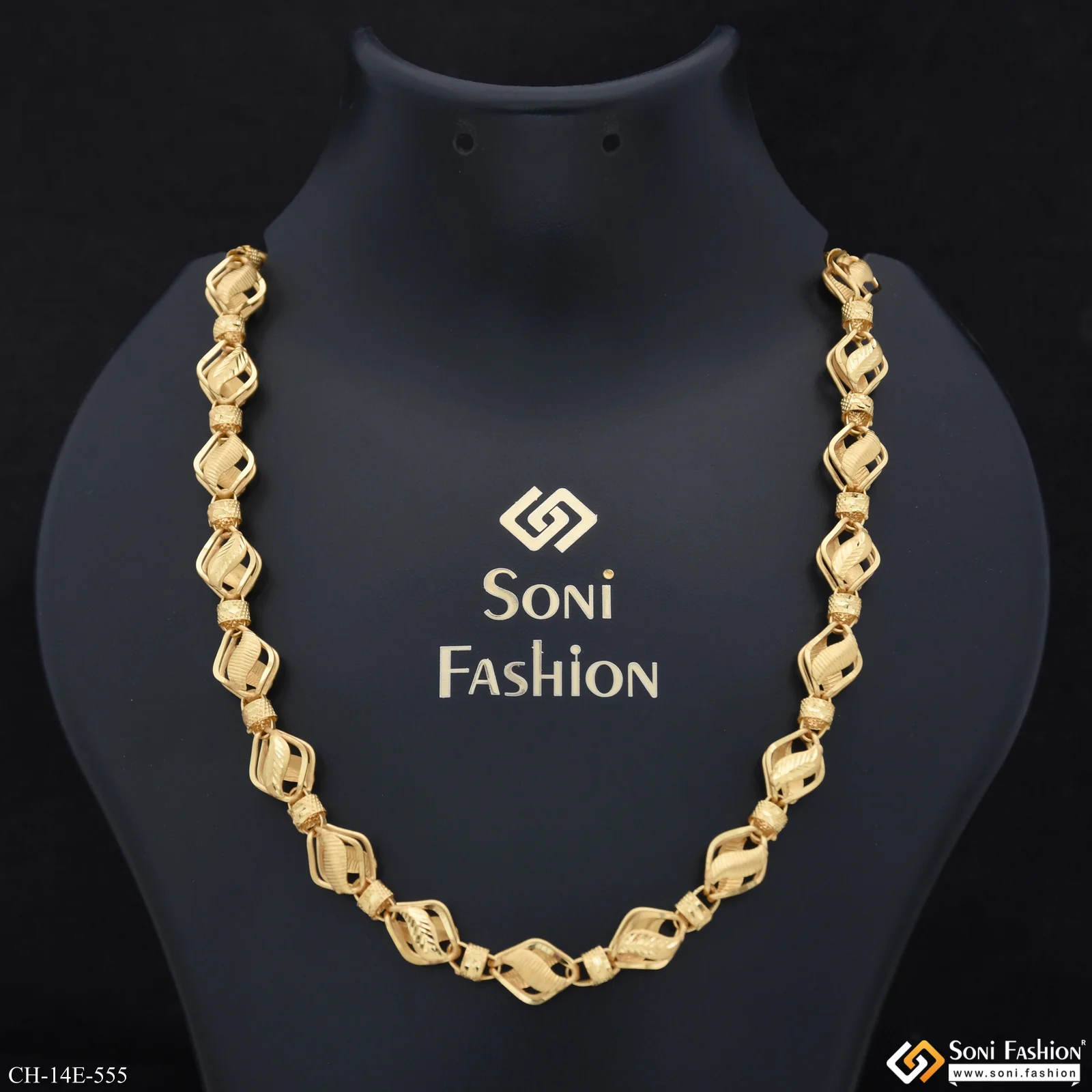 Gorgeous Design Gold Plated Kohli Chain for Men - Style E555