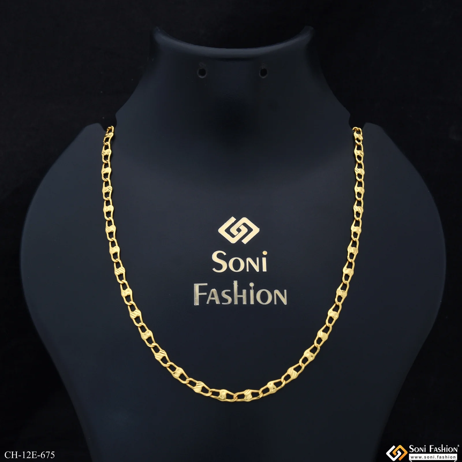 Gorgeous Design Gold Plated Link Chain for Men - Style E675