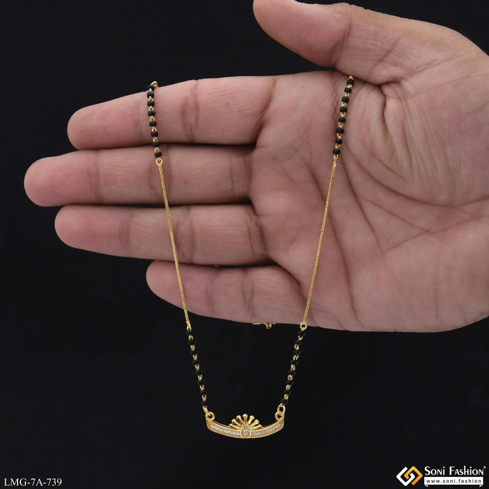 Gorgeous Design Gold Plated Mangalsutra for Women - Style A739 - Image 2