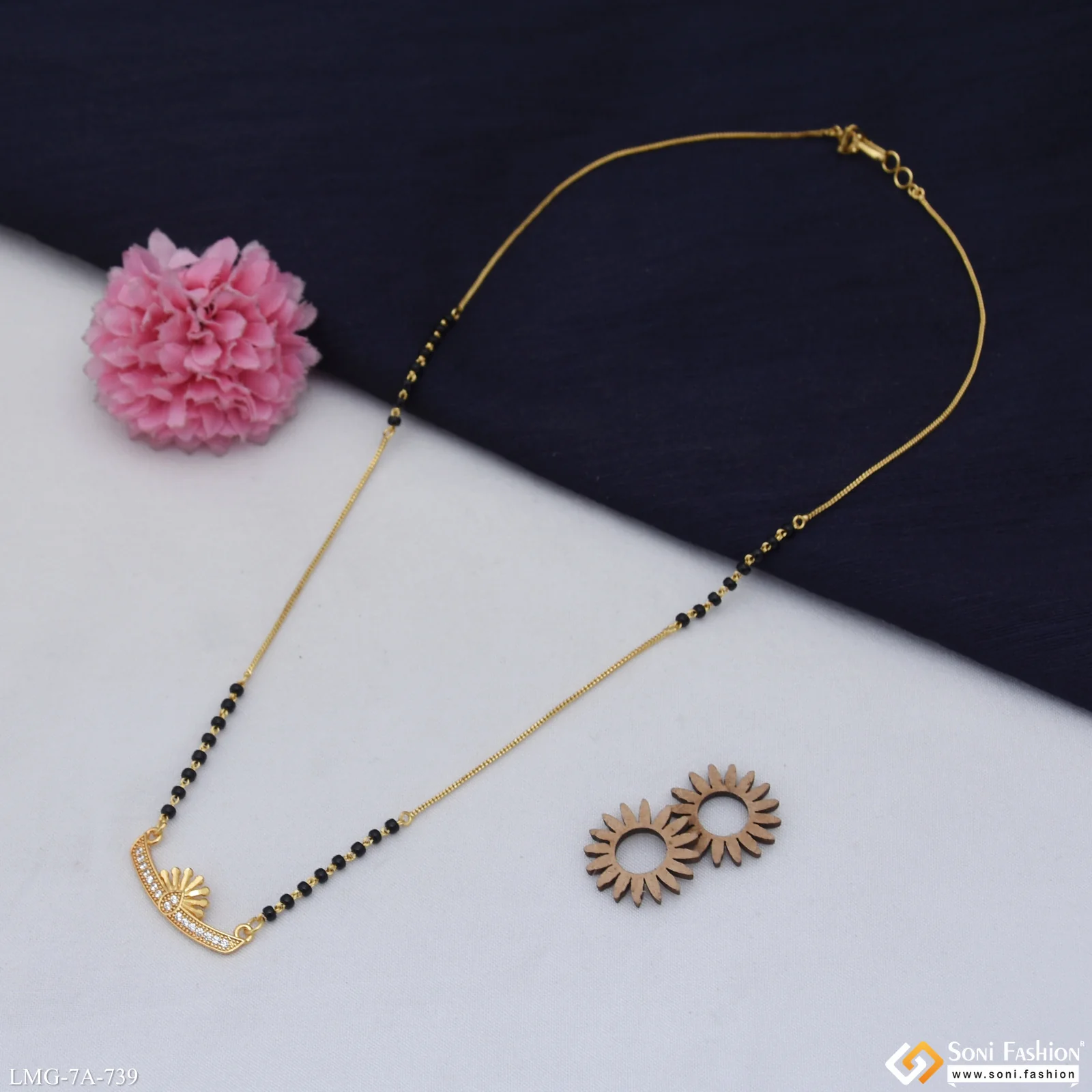 Gorgeous Design Gold Plated Mangalsutra for Women - Style A739 - Image 3