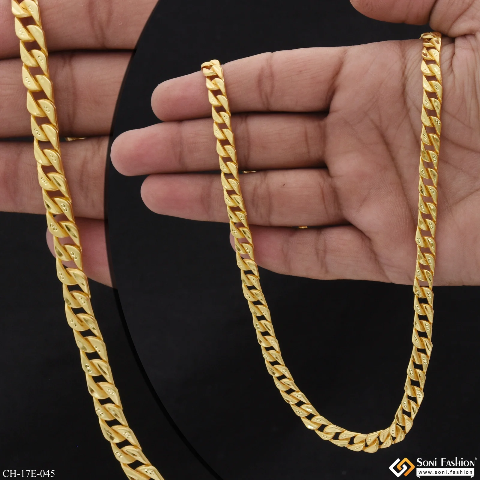 Gorgeous Design Gold Plated Pokal Chain for Men - Style E045 - Image 3
